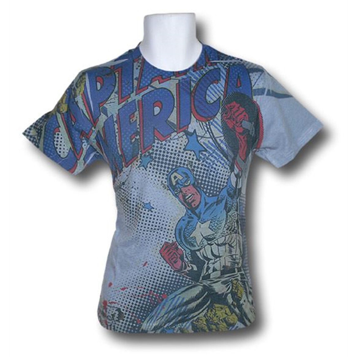Captain America Blue Sublimated T-Shirt