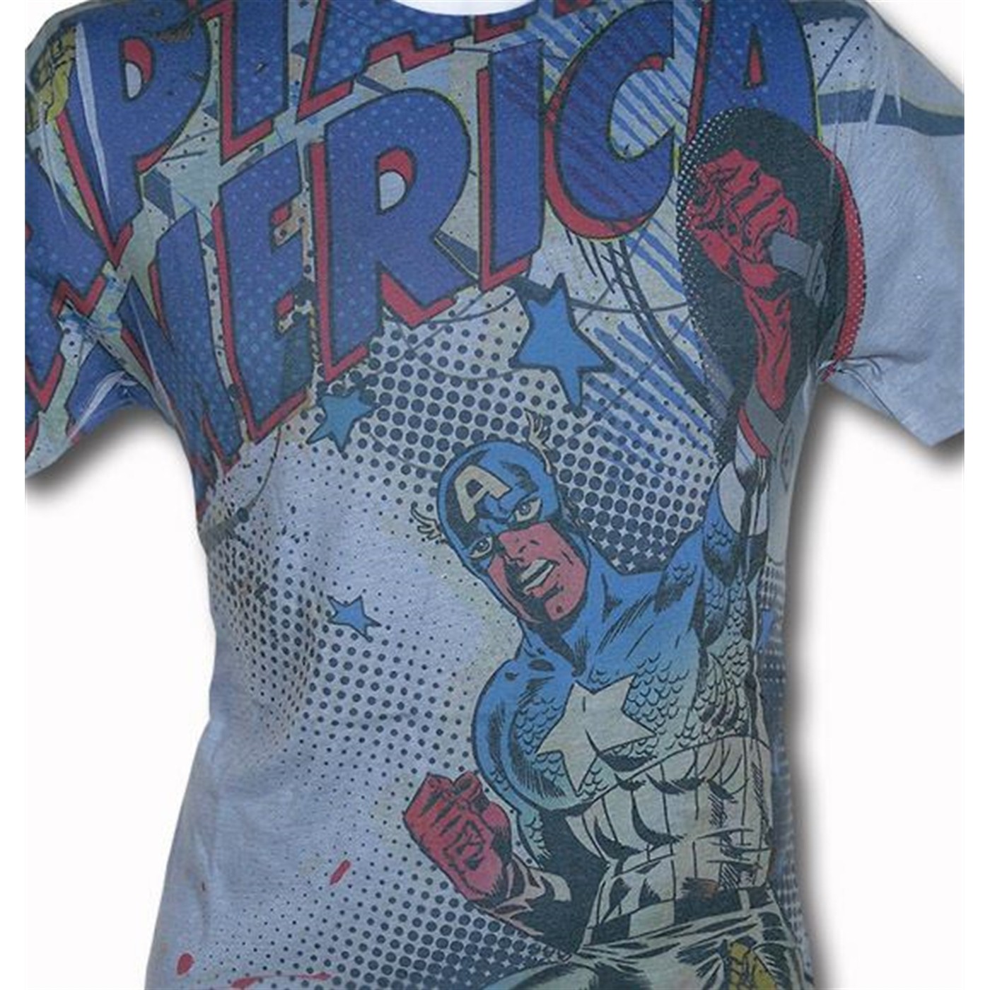 Captain America Blue Sublimated T-Shirt