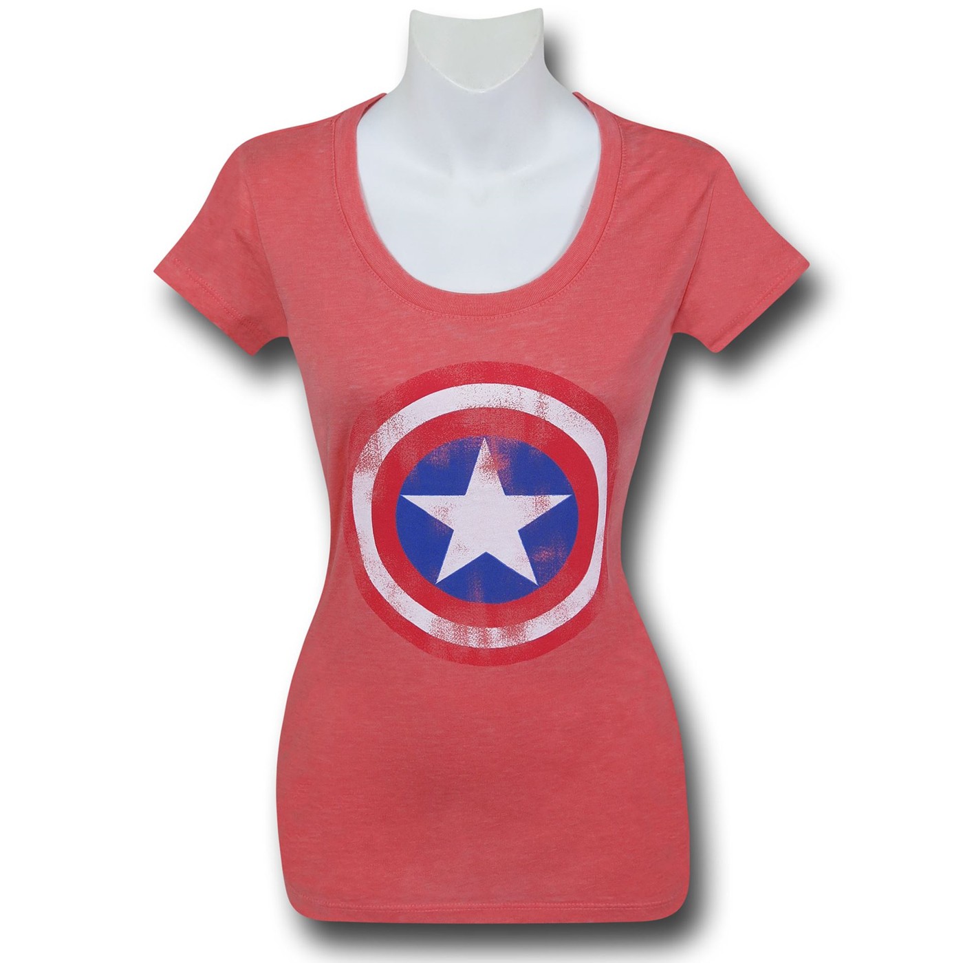 Captain America Shield Women's Burnout T-Shirt