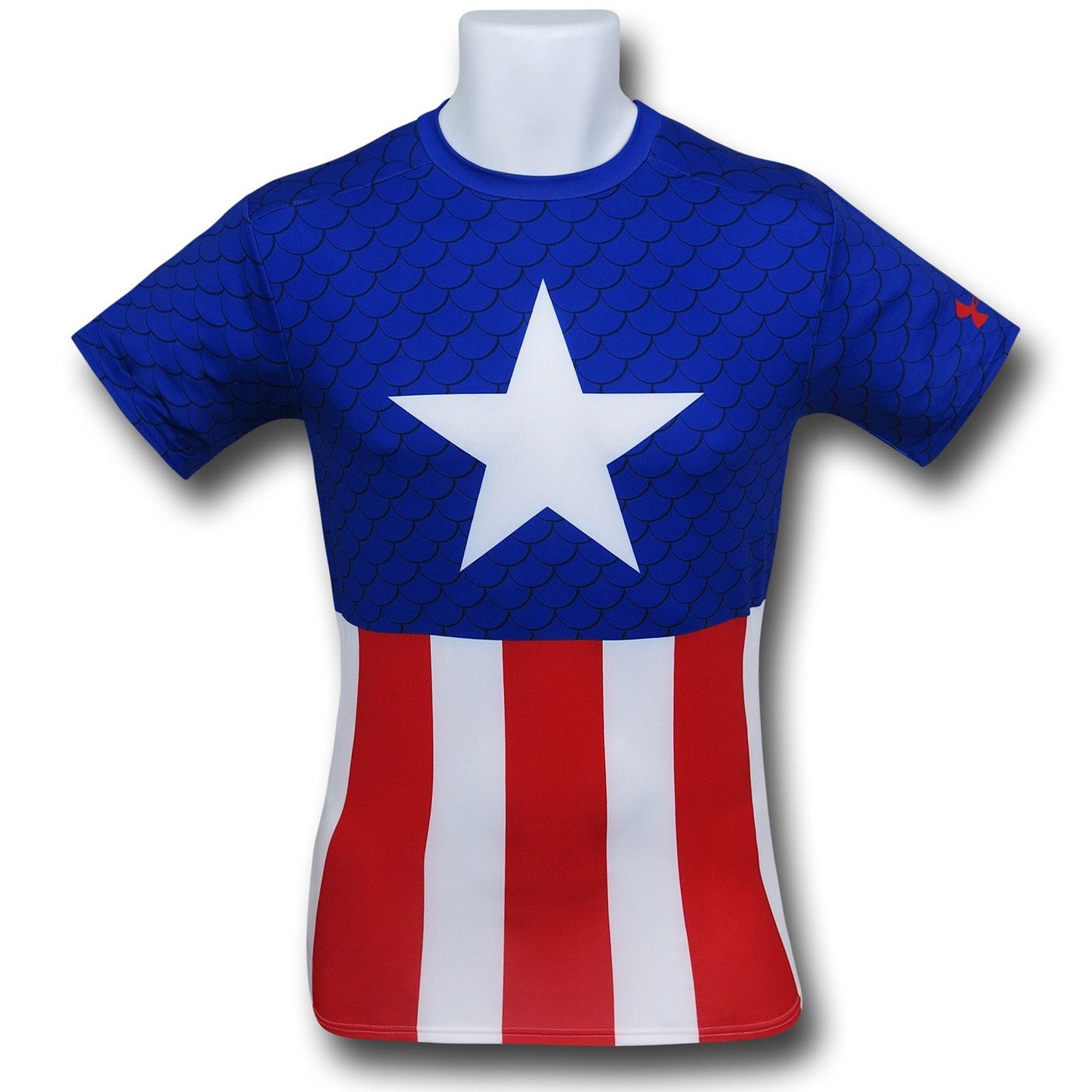 Omkostningsprocent overflade Pearly Captain America Costume Under Armour Compression T-Shirt