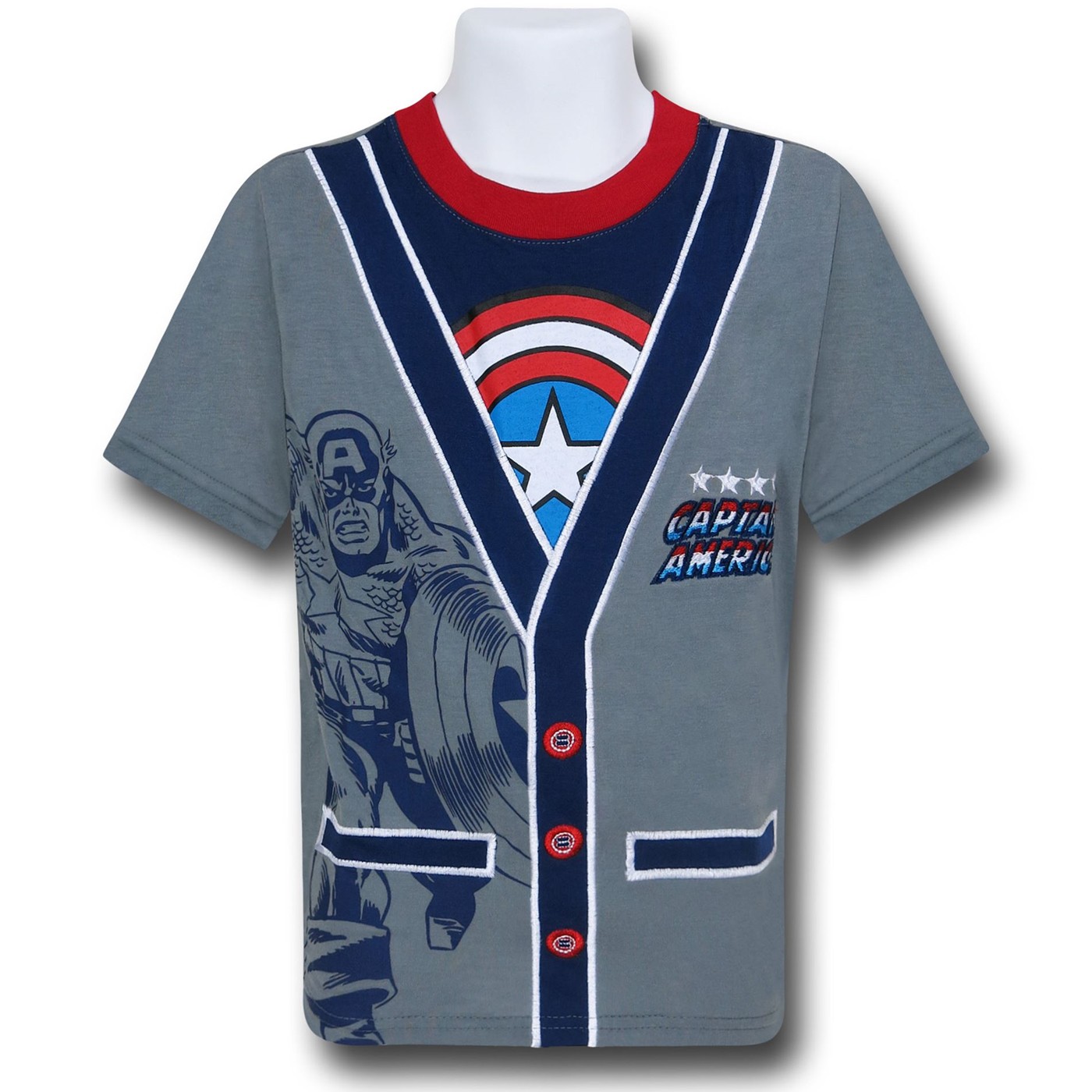 Captain America Kids Cardigan T-Shirt