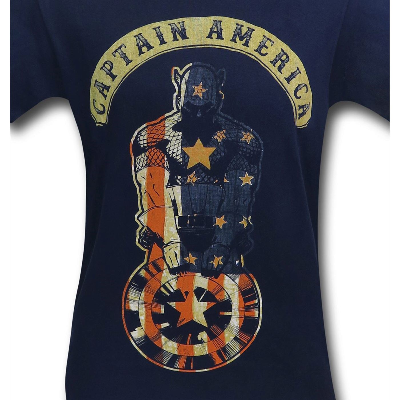Captain America Flagged Image Men's T-Shirt