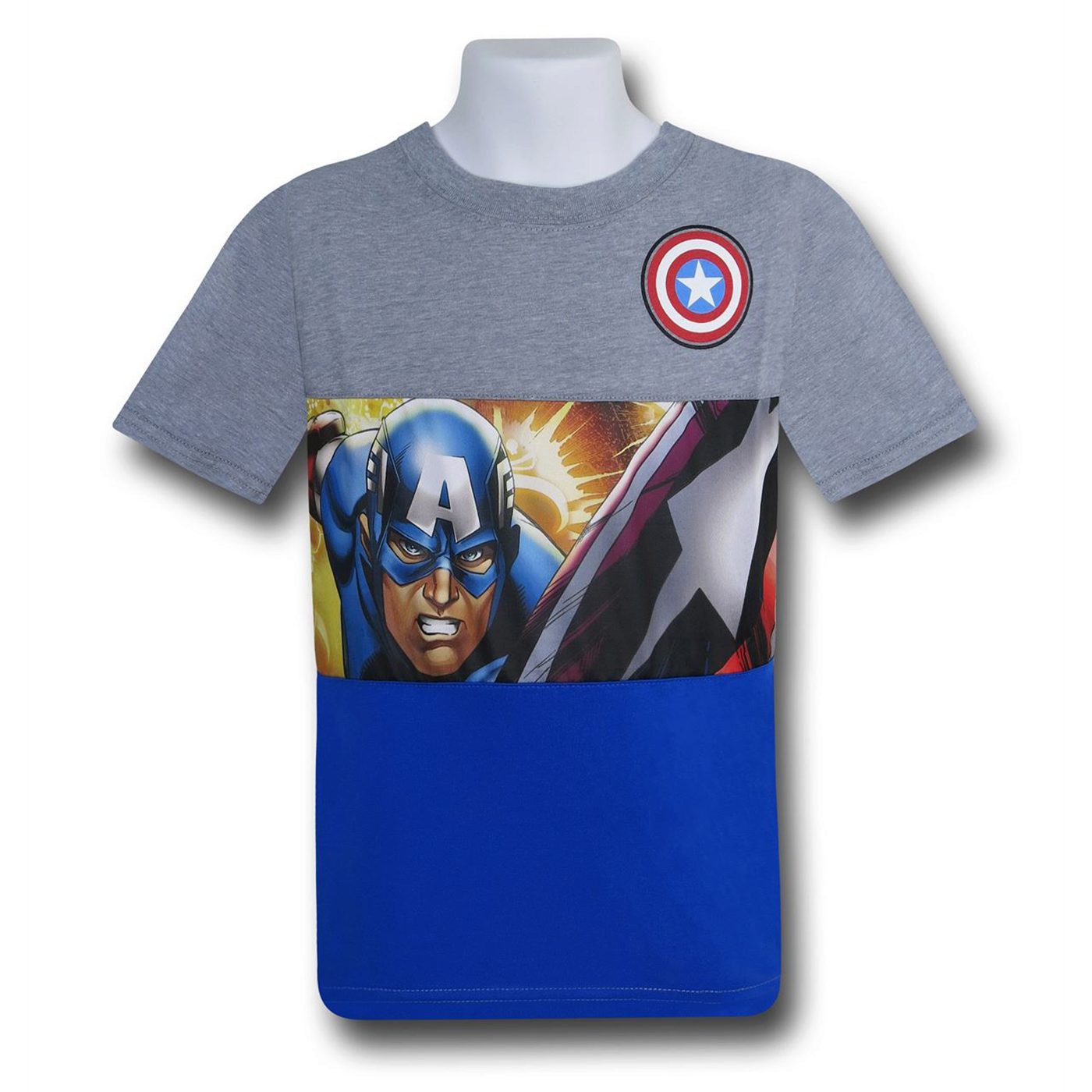 Captain America Kids Action Hero Cut & Sew T-Shirt