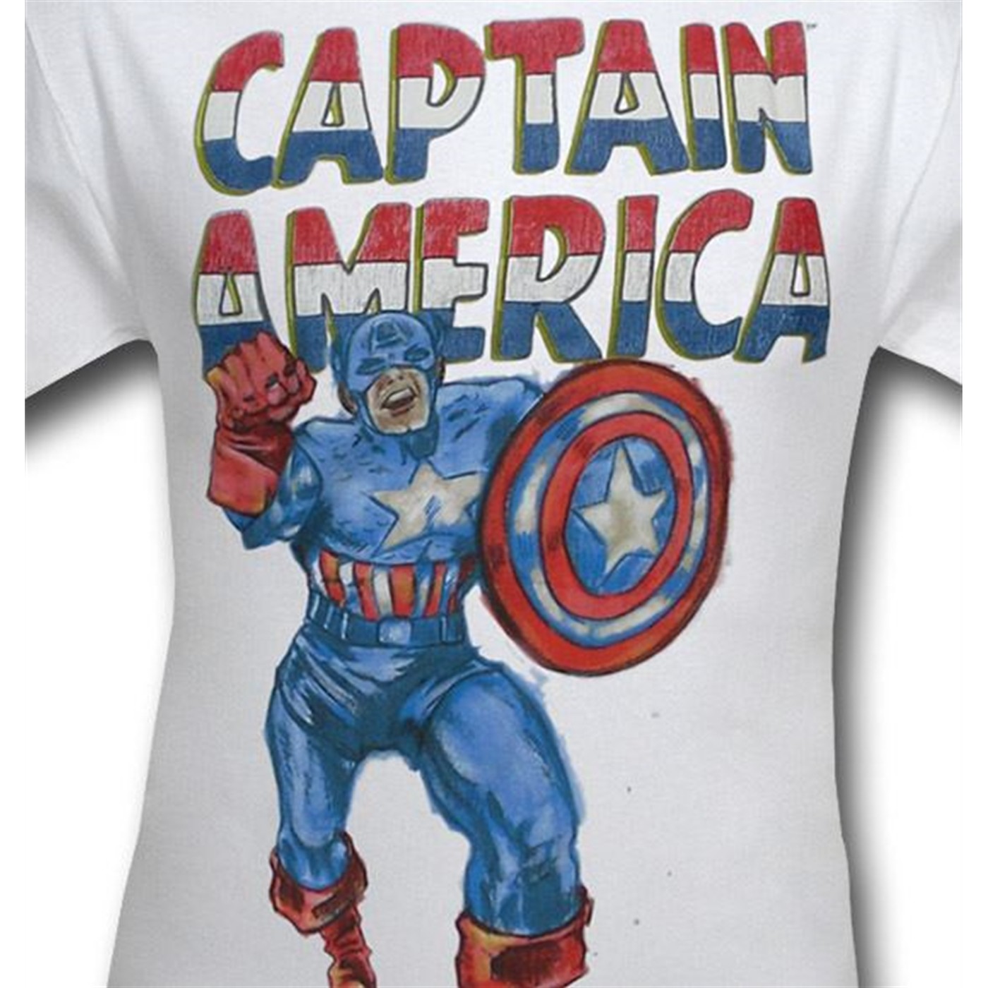 Captain America Kirby Water Color (30 Single) T-Shirt