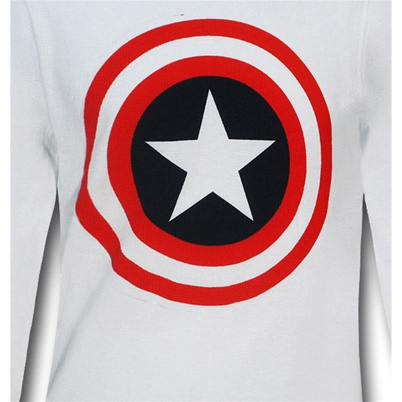 Captain America White Thermal Long Sleeve T-Shirt