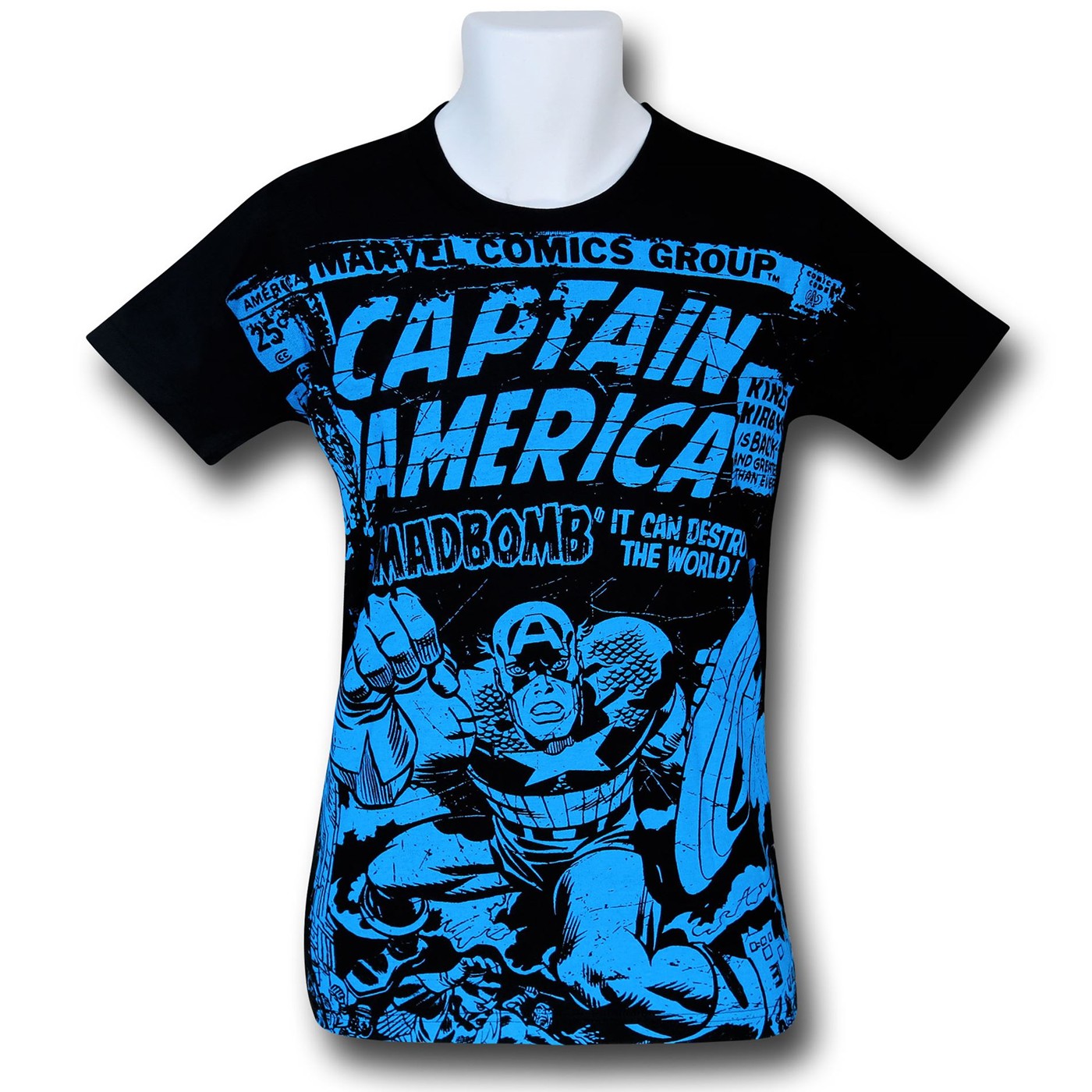 Captain America Mad Bomb 30 Single Black T-Shirt