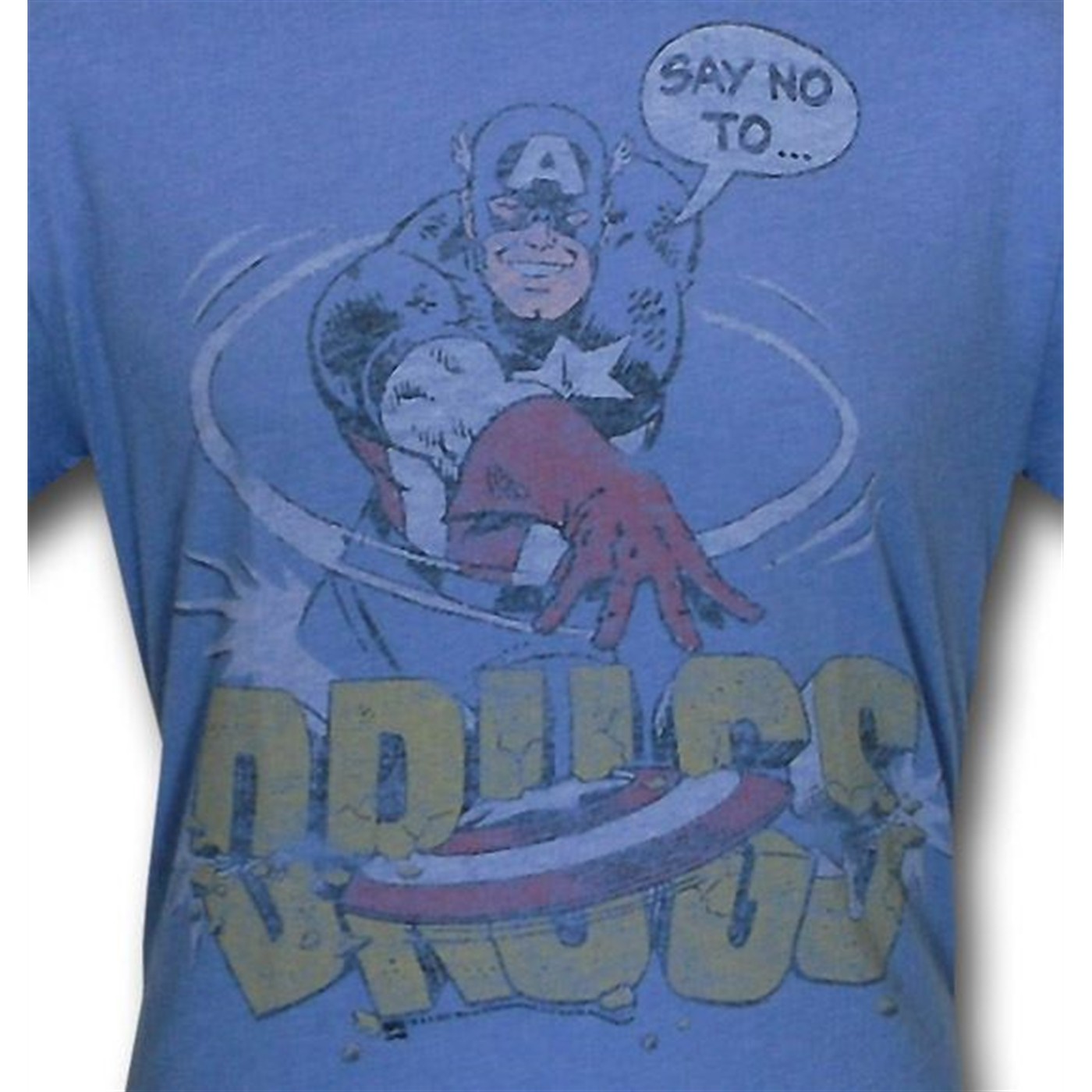 Captain America No Drugs Junk Food T-Shirt