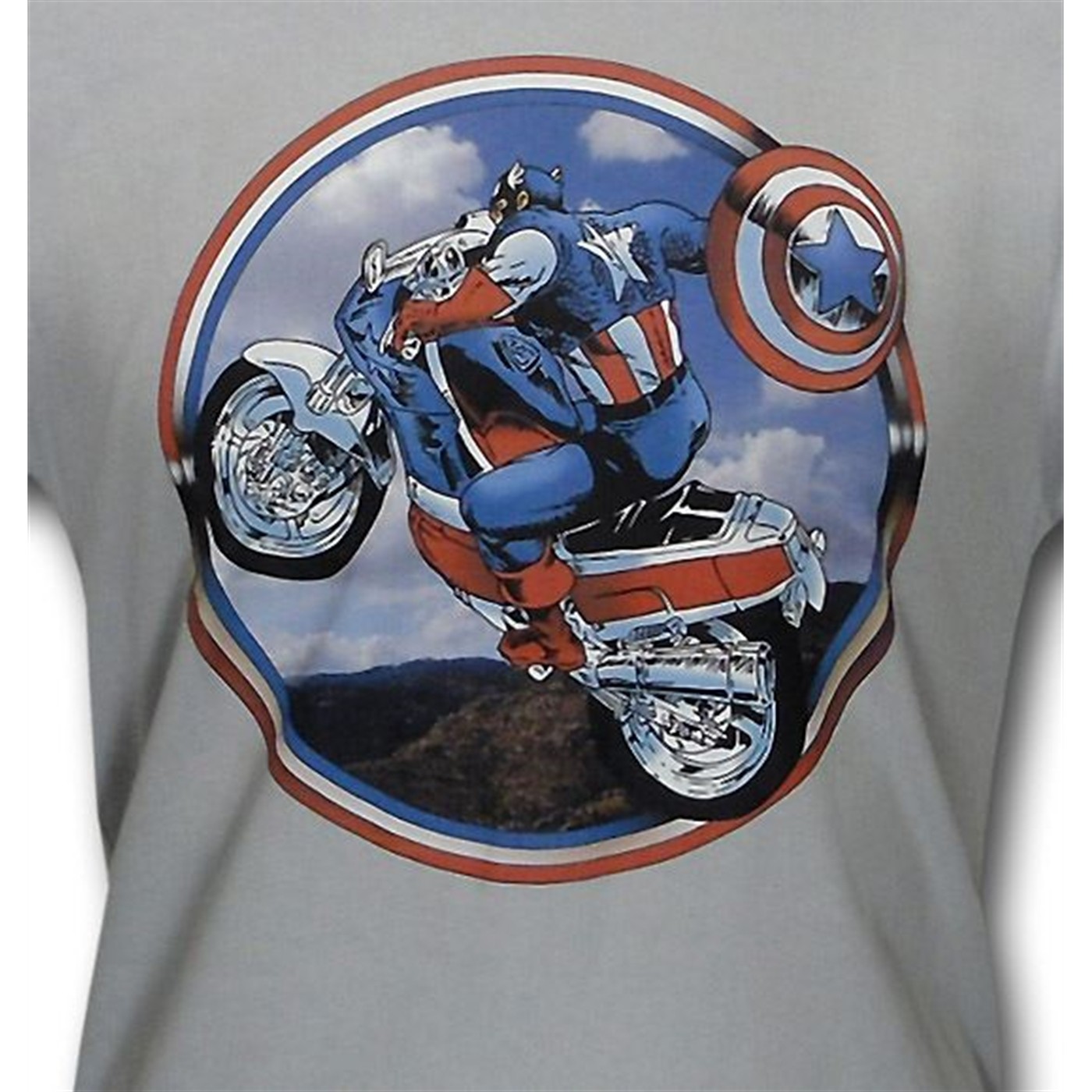 Captain America Stunt Cycle 30 Single T-Shirt