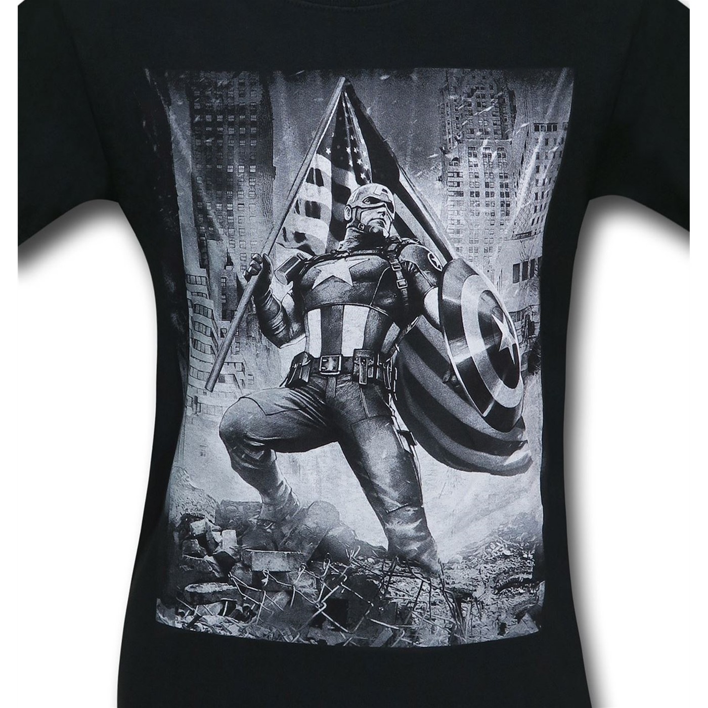Captain America Patriotic Flag Men's T-Shirt