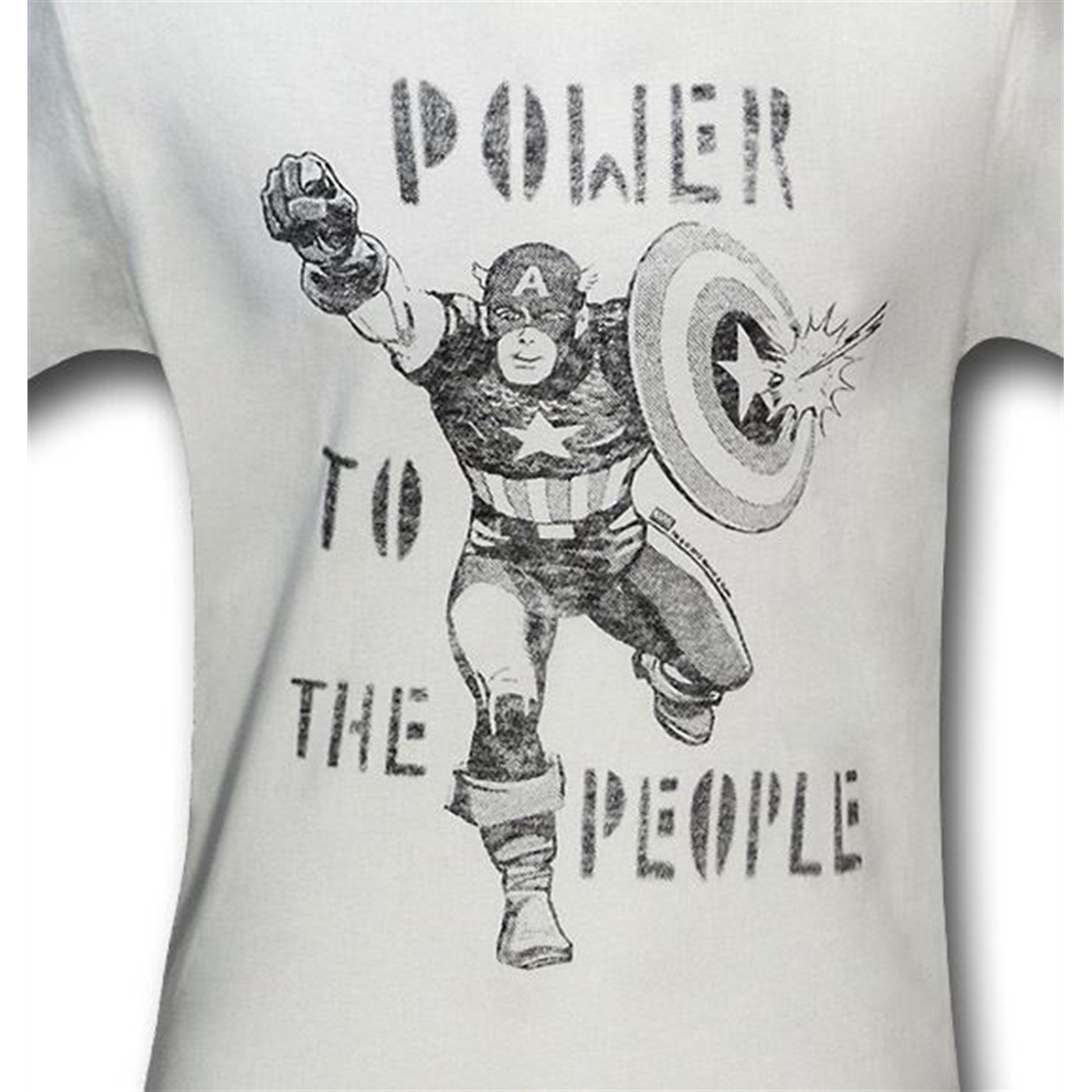 Captain America Power To The People Junk Food T-Shirt