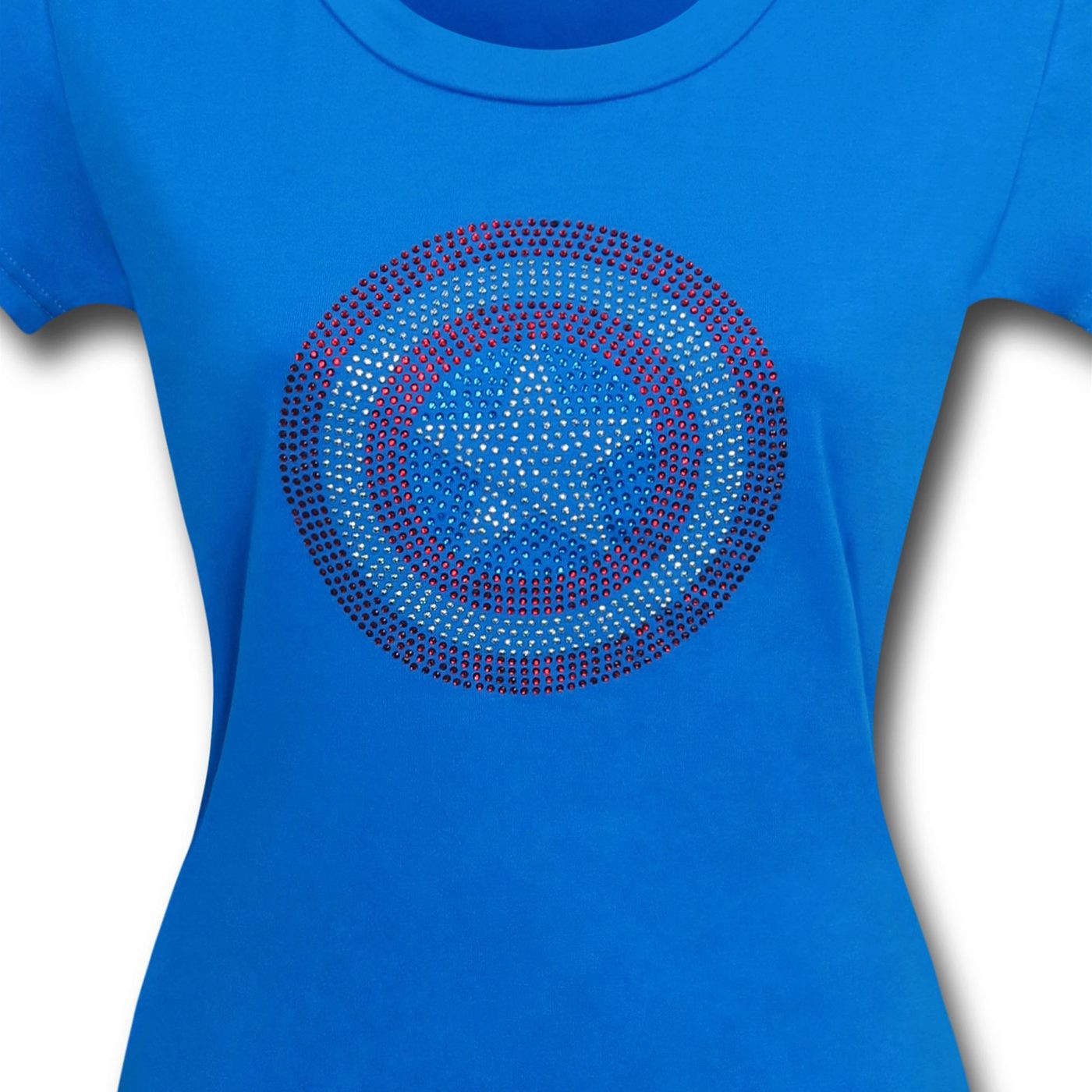 Captain America Women's Sequin Shield T-Shirt w/ Mask