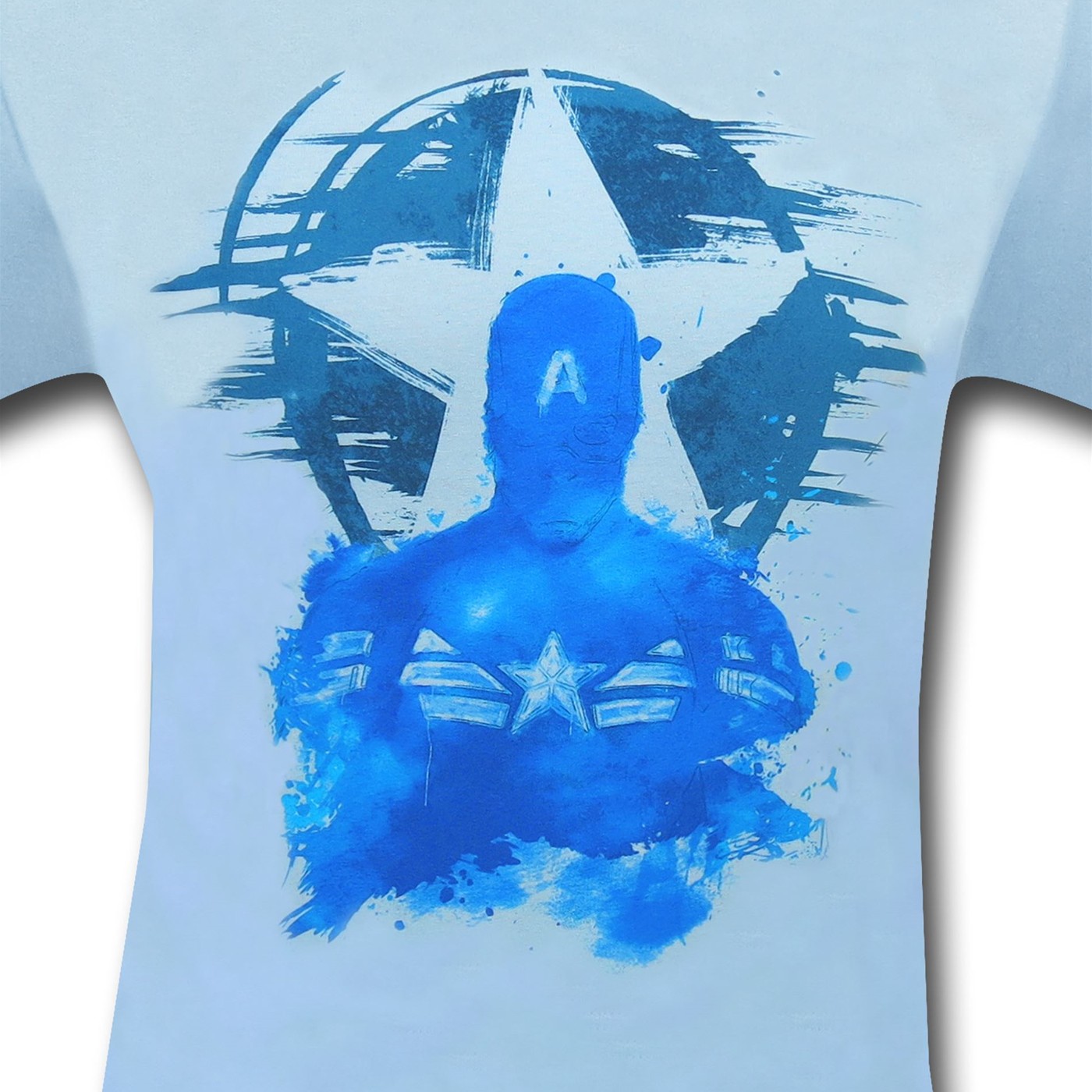Captain America Torso Stencil 30 Single T-Shirt