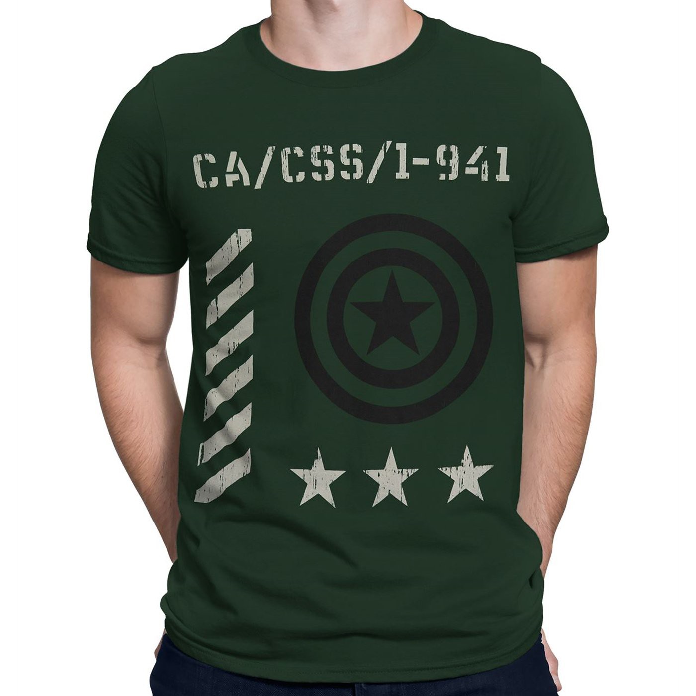 Captain America Vintage Military Men's T-Shirt