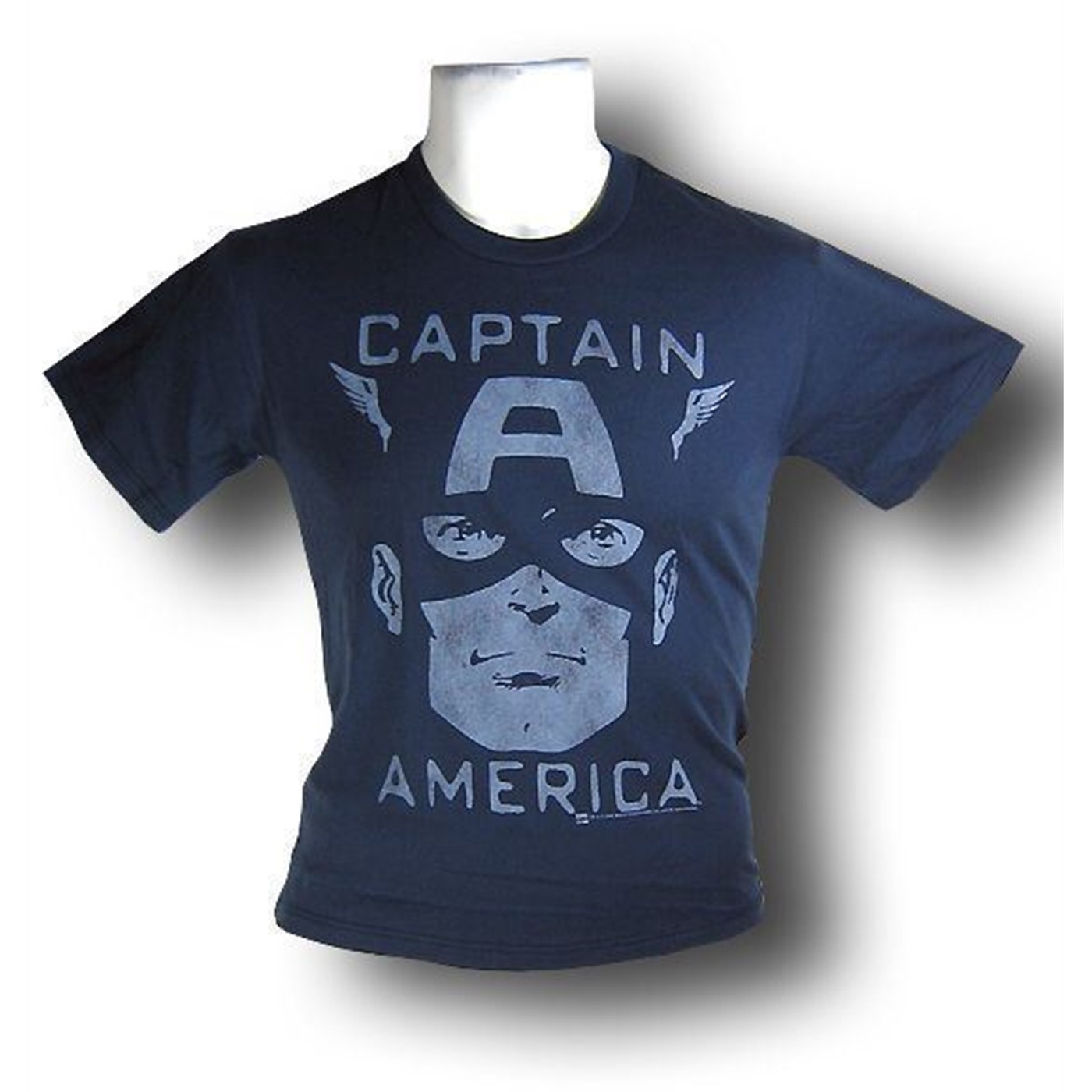 Captain America Youth Head Navy T-Shirt