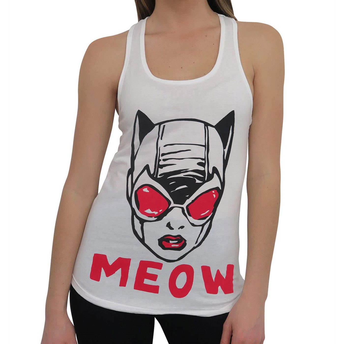 Catwoman Meow Women's Keyhole Tank Top