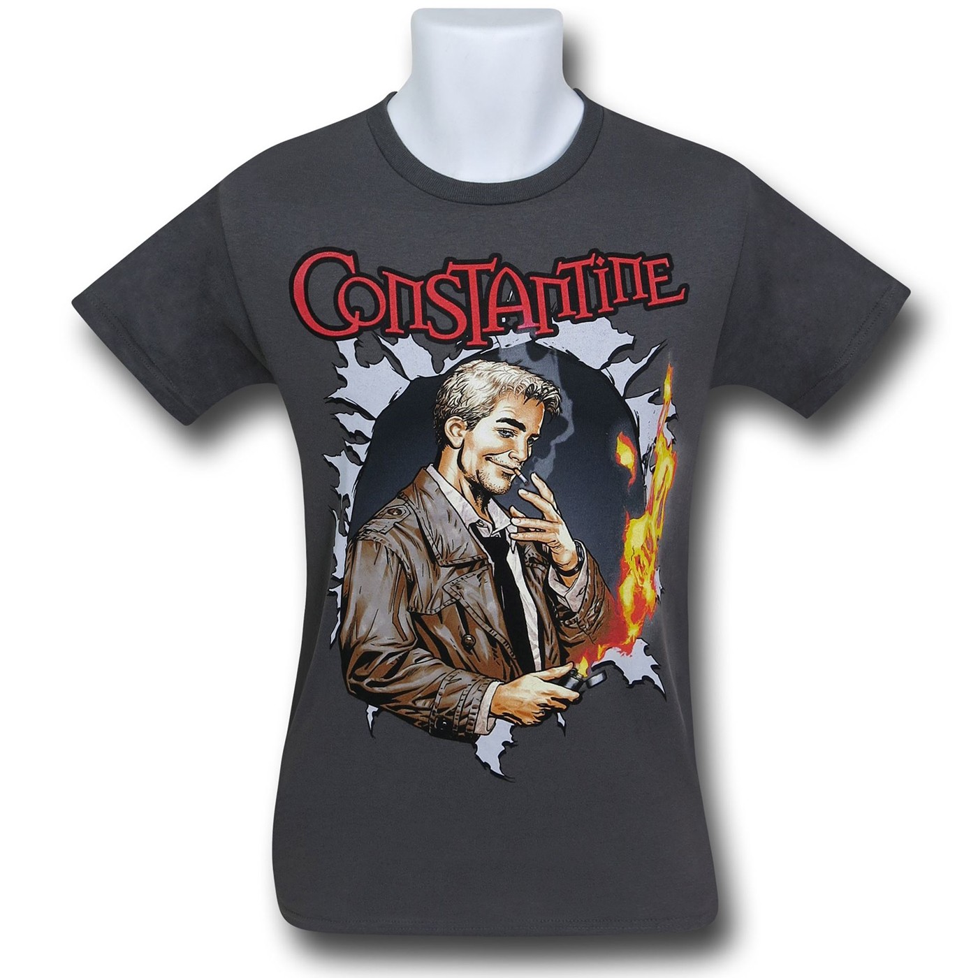 Constantine Pose on Charcoal T-Shirt