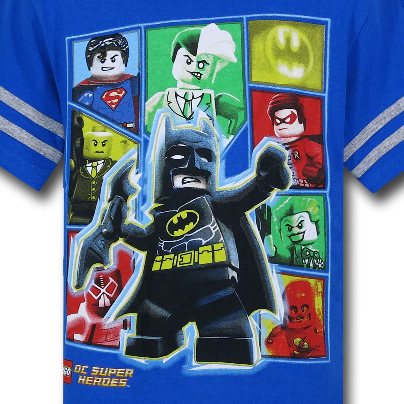 DC Batman Fronted Lego Heroes Kids Athletic T-Shirt