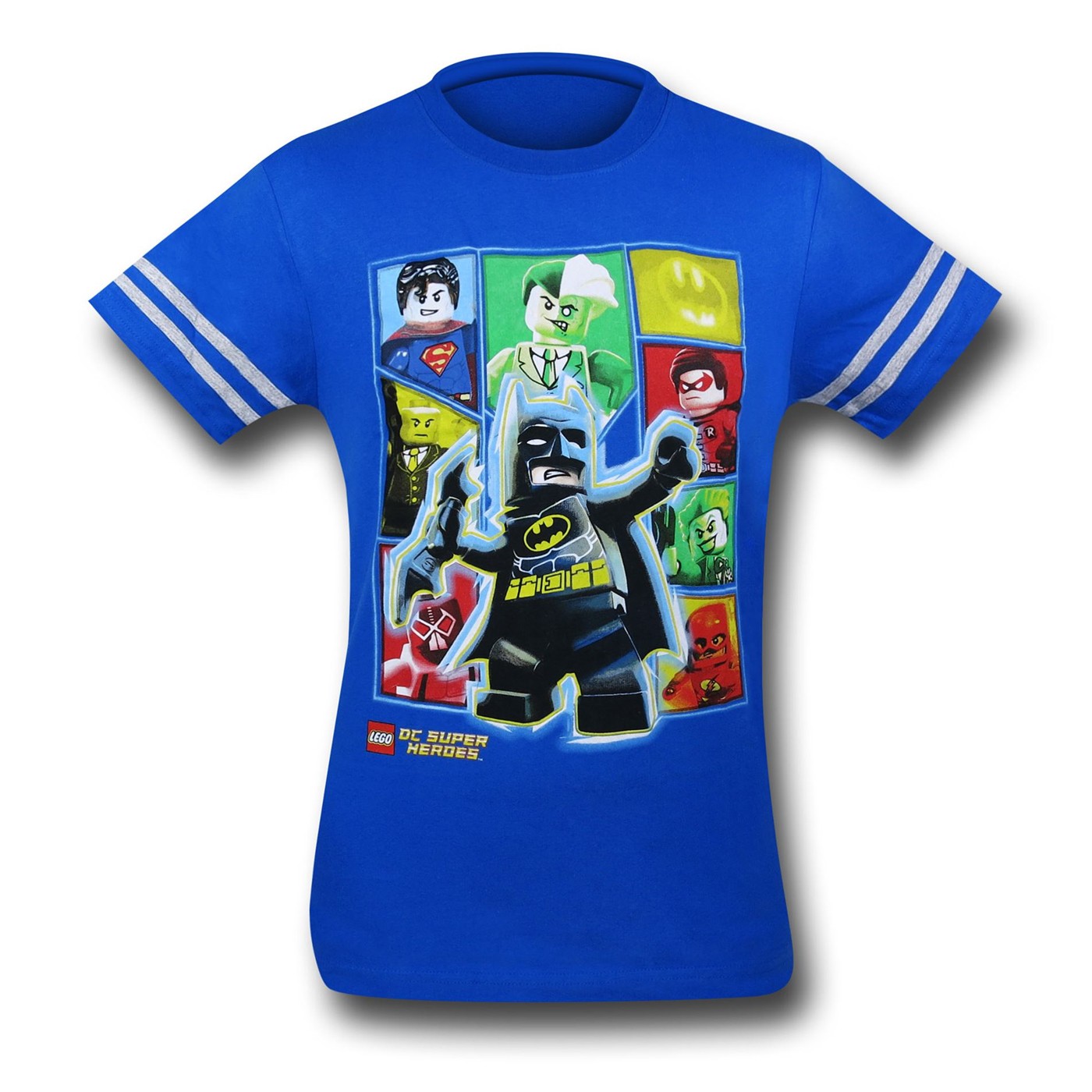 DC Batman Fronted Lego Heroes Kids Athletic T-Shirt