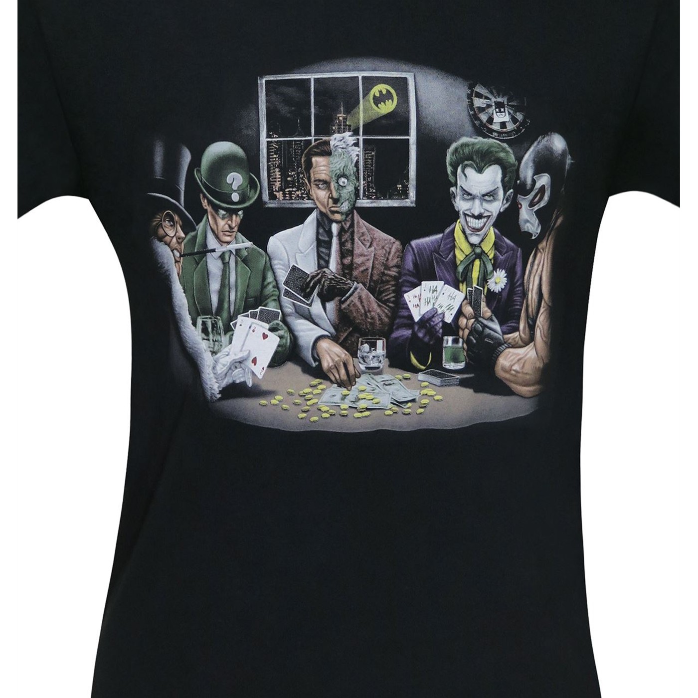 DC Villains Poker Night Men's T-Shirt