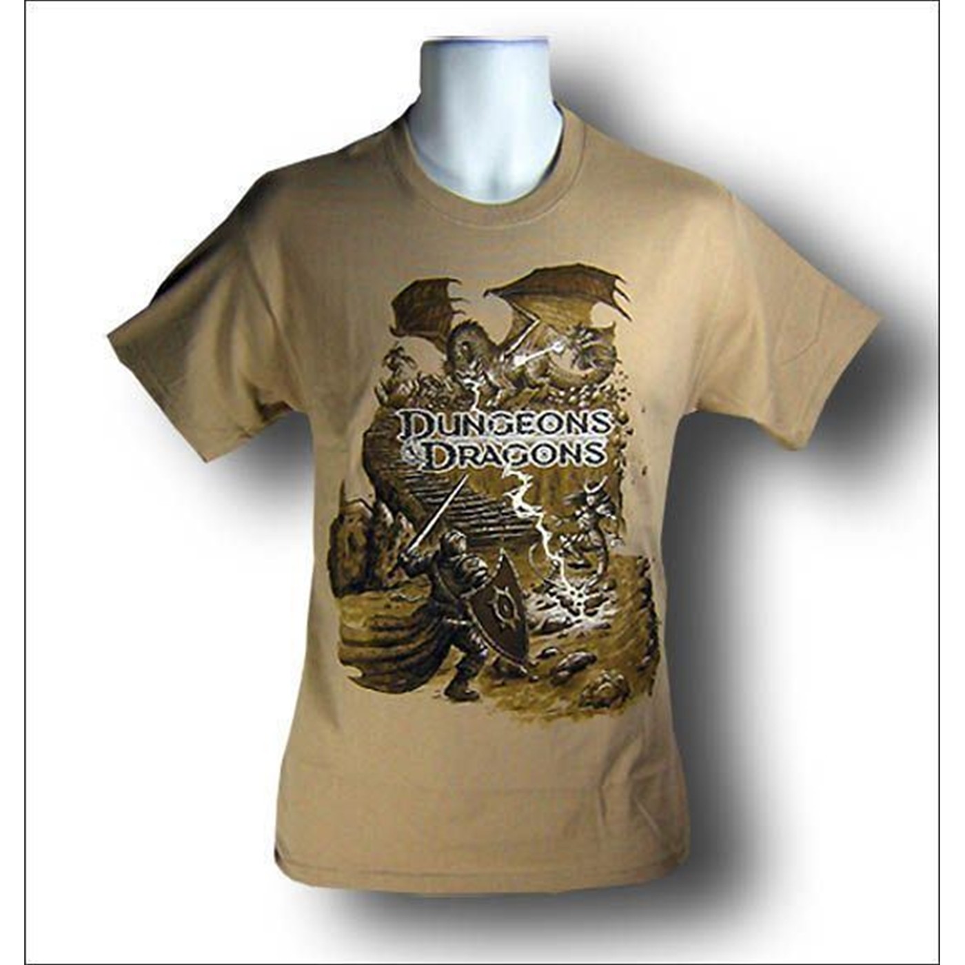 Dungeons and Dragons Tan Dragon Slaying T-Shirt