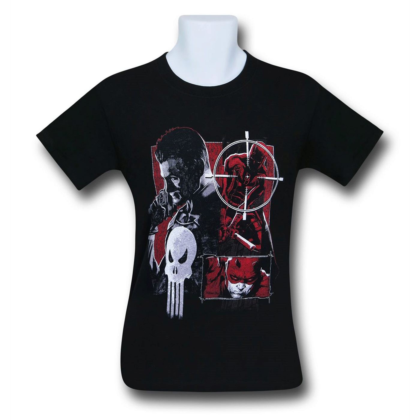 Daredevil Vs Punisher Square Off Men's T-Shirt