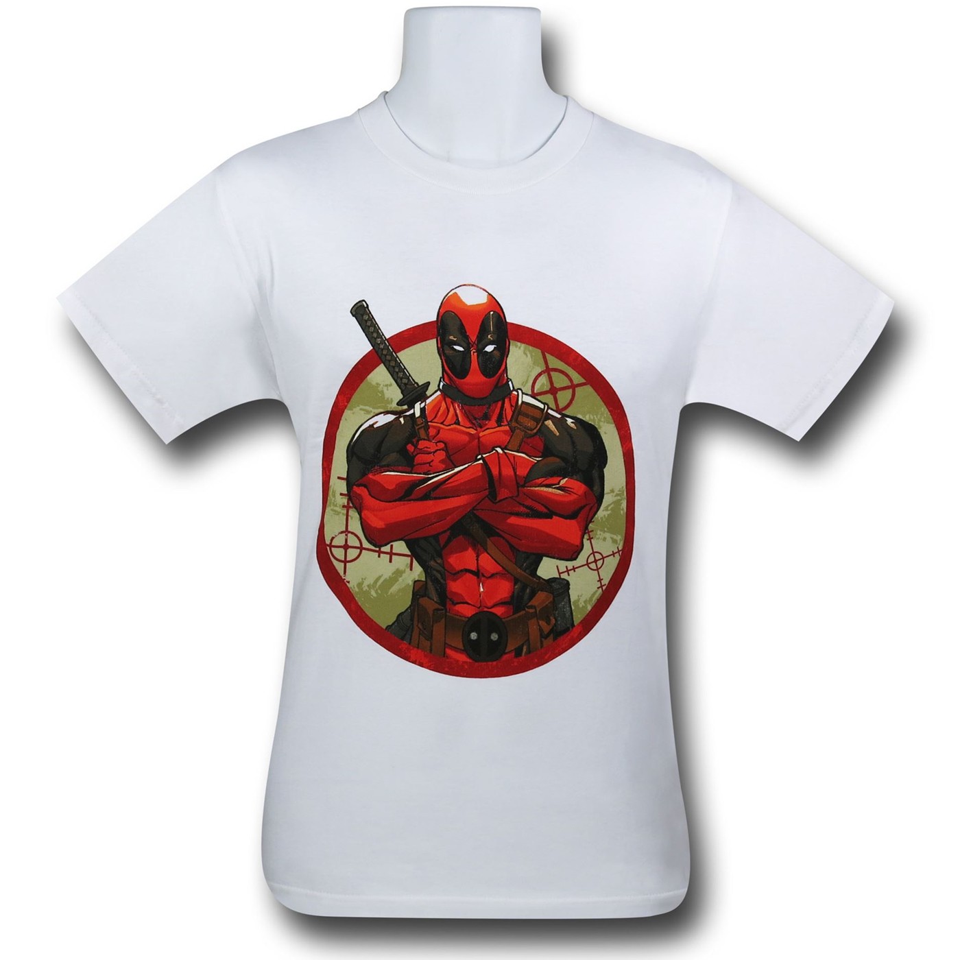 Deadpool Bullseyes White 30 Single T-Shirt