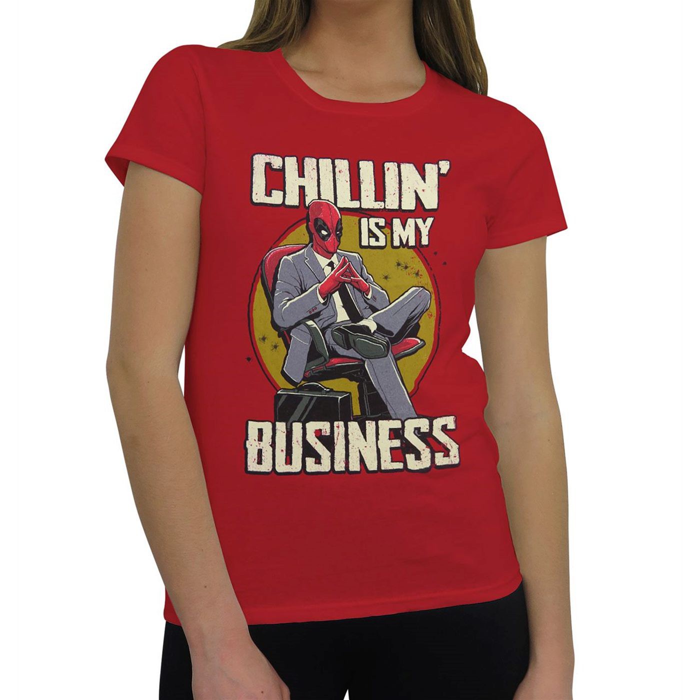 Deadpool Chillin' Business Women's T-Shirt