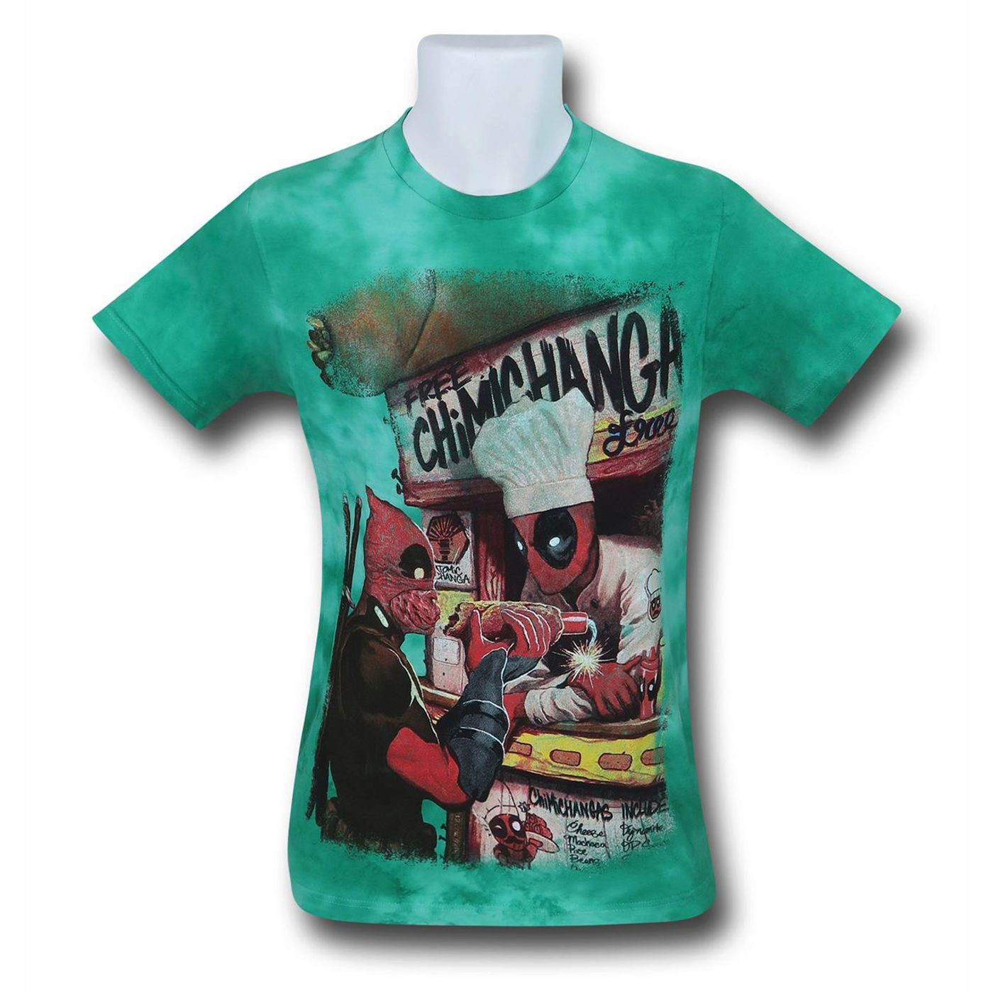 Deadpool Chimichangerous Men's Tie Dye T-Shirt