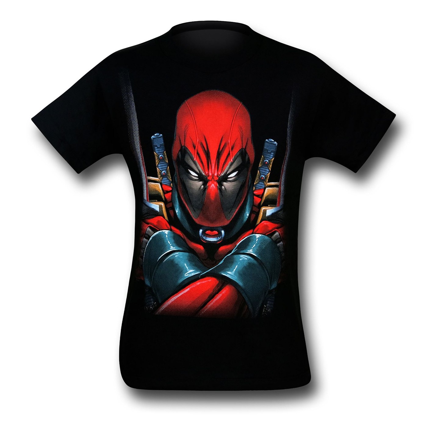 Deadpool Close-Up Black T-Shirt