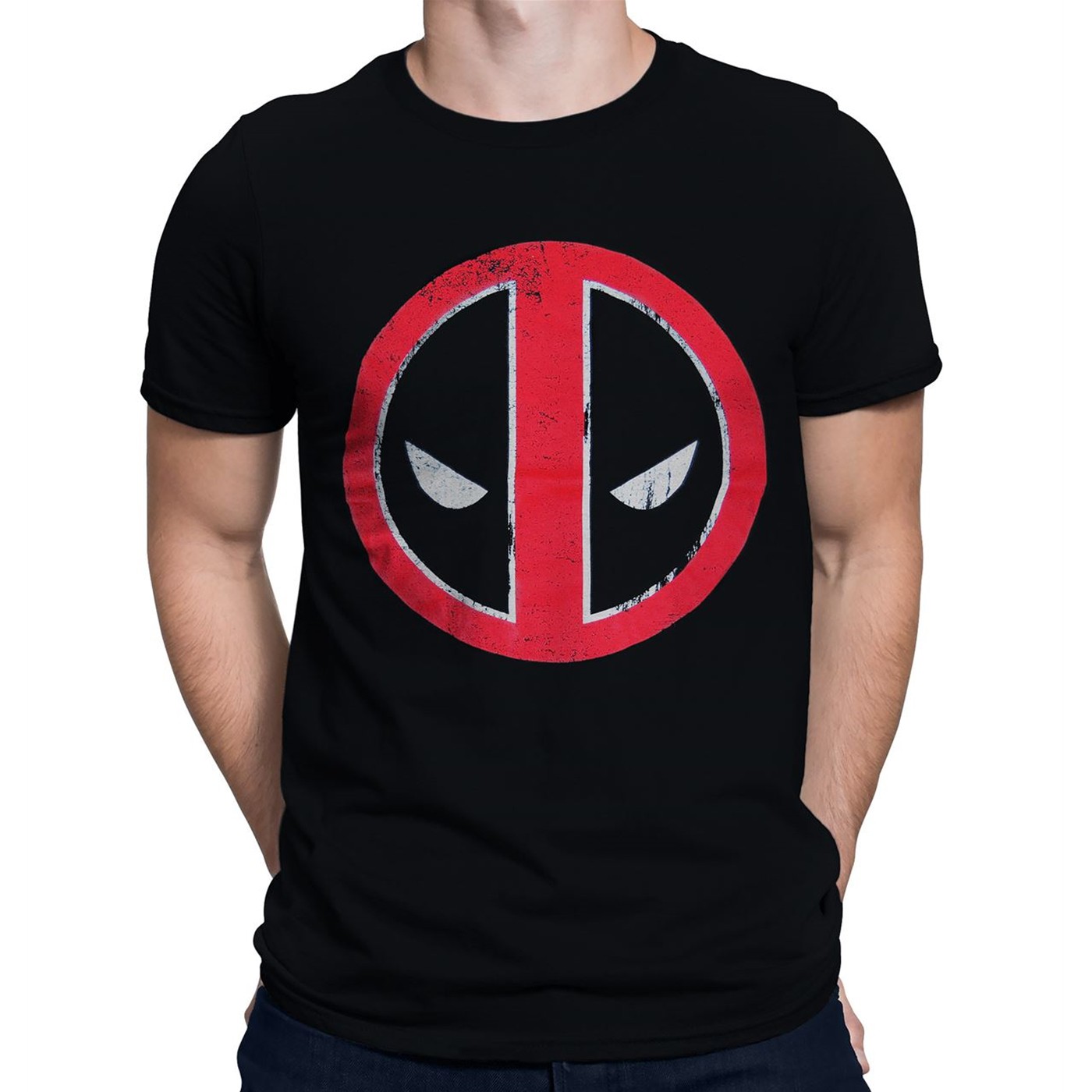 Deadpool Distressed Symbol T-Shirt