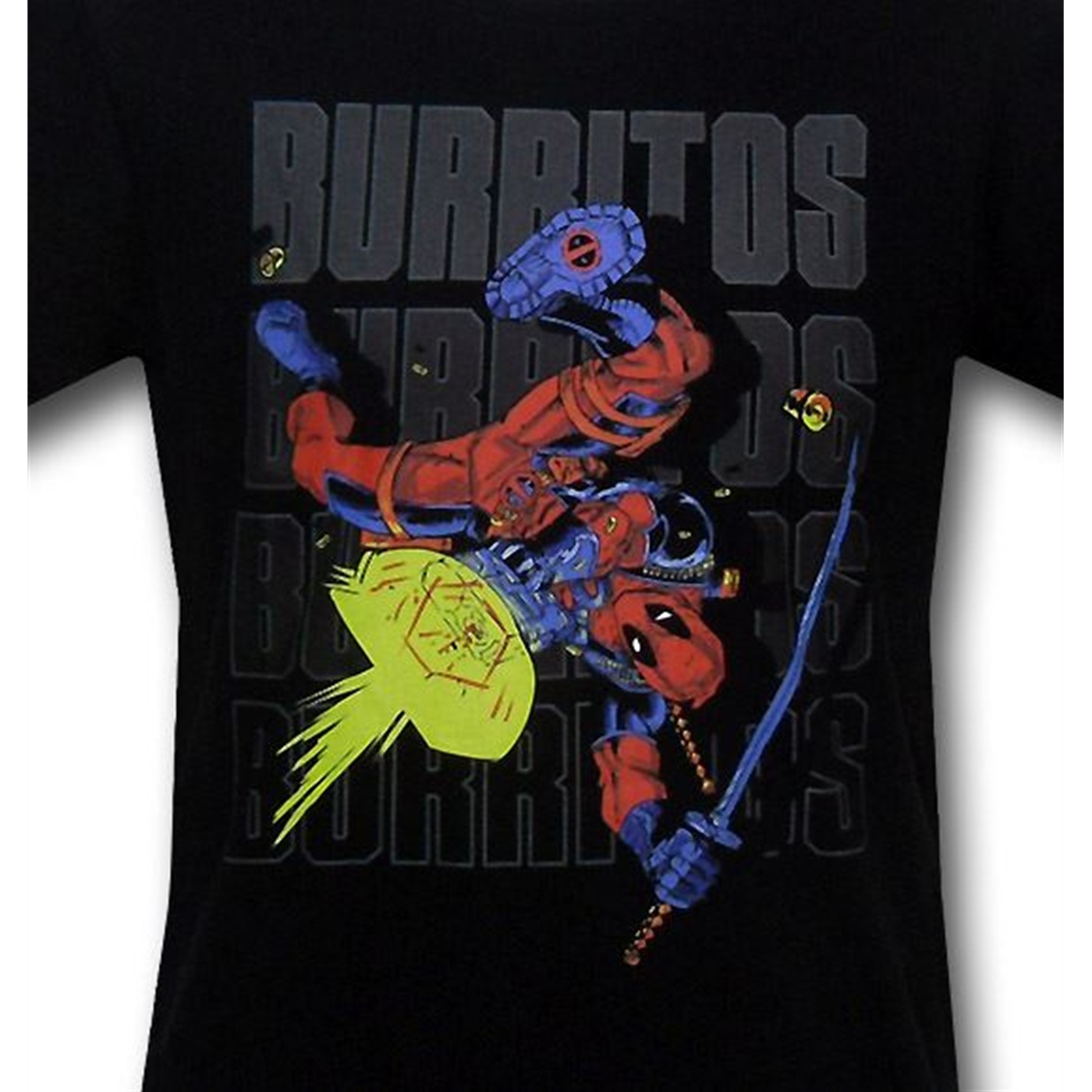 Deadpool Burritos Black 30 Single T-Shirt