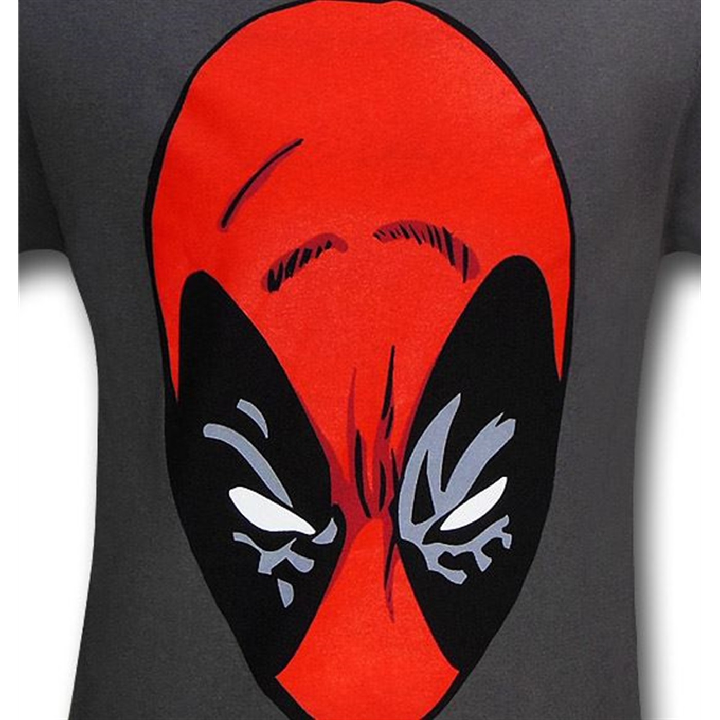Deadpool Focused Head on Charcoal T-Shirt