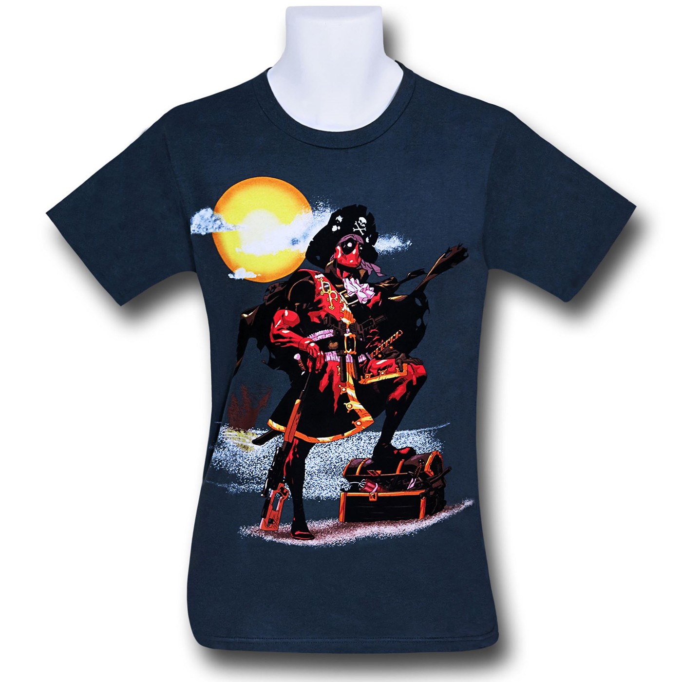 Deadpool Pirate Grey 30 Single T-Shirt