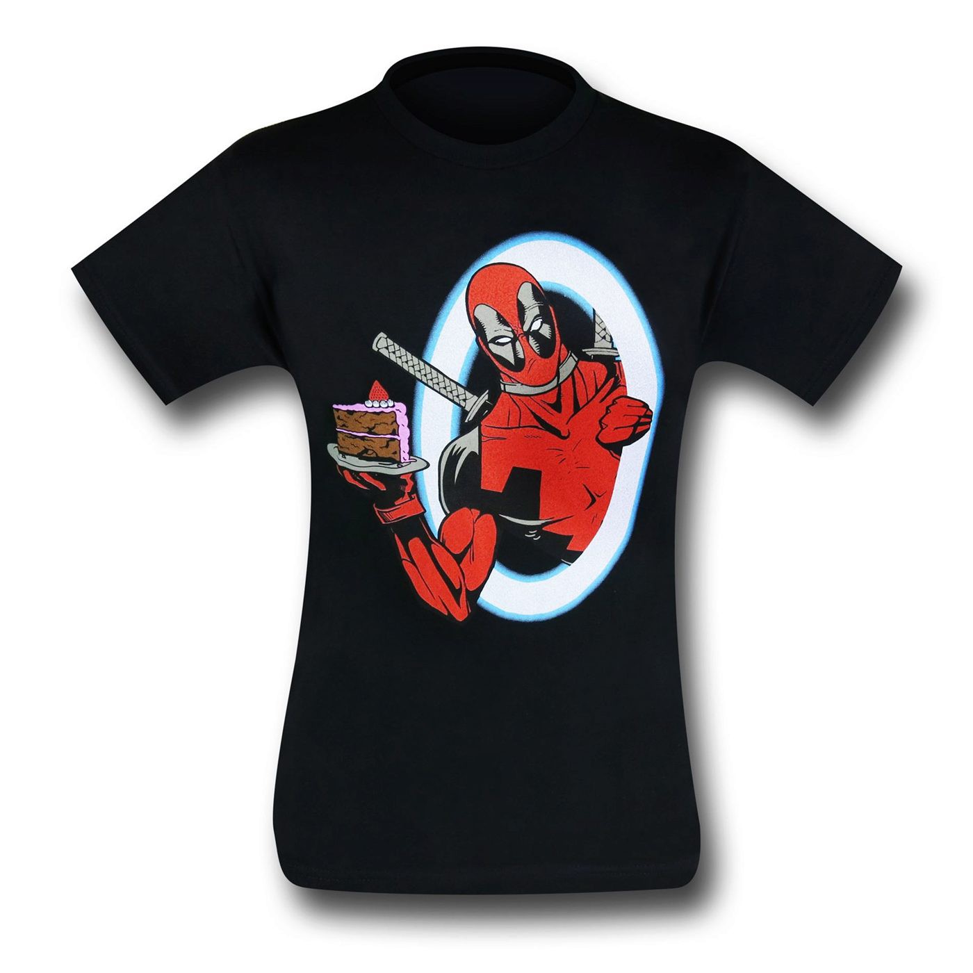 Deadpool Portal Piece of Cake 30 Single T-Shirt