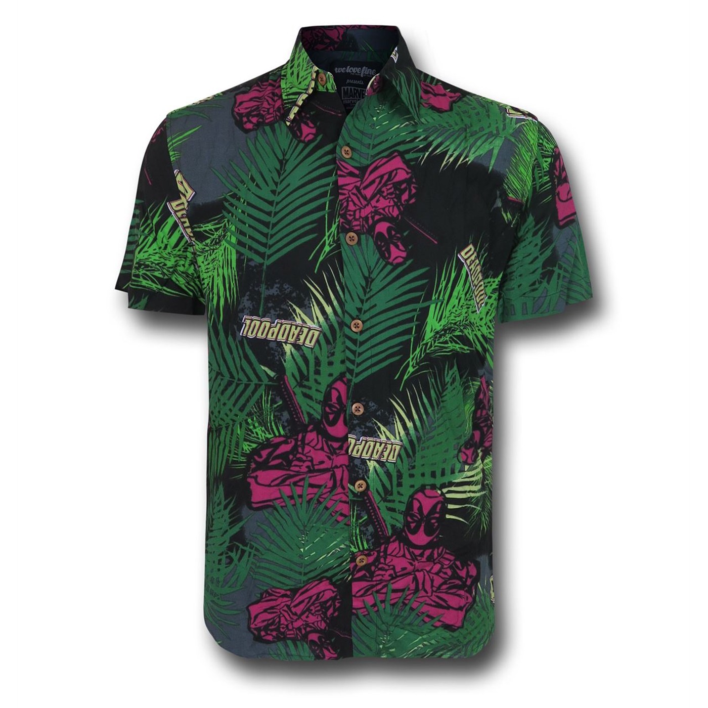 Deadpool Tropical Woven Button Down Shirt