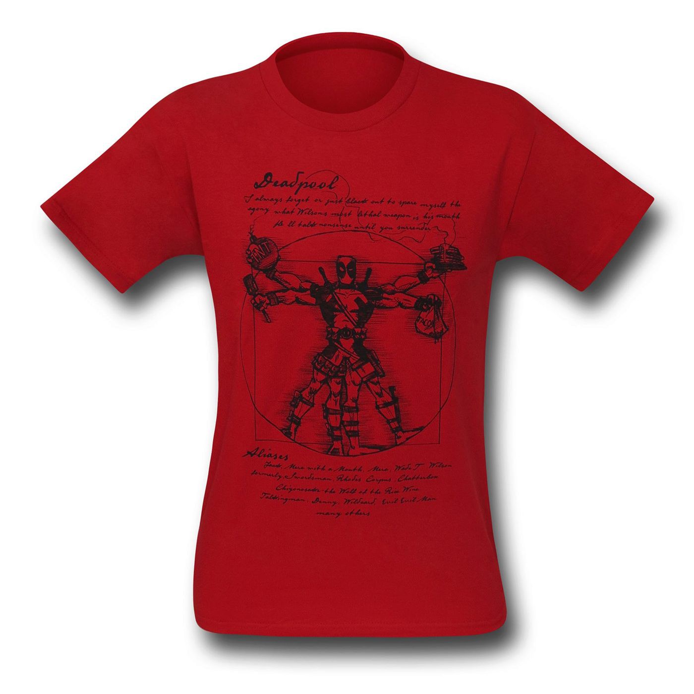 Deadpool Vitruvian Red T-Shirt