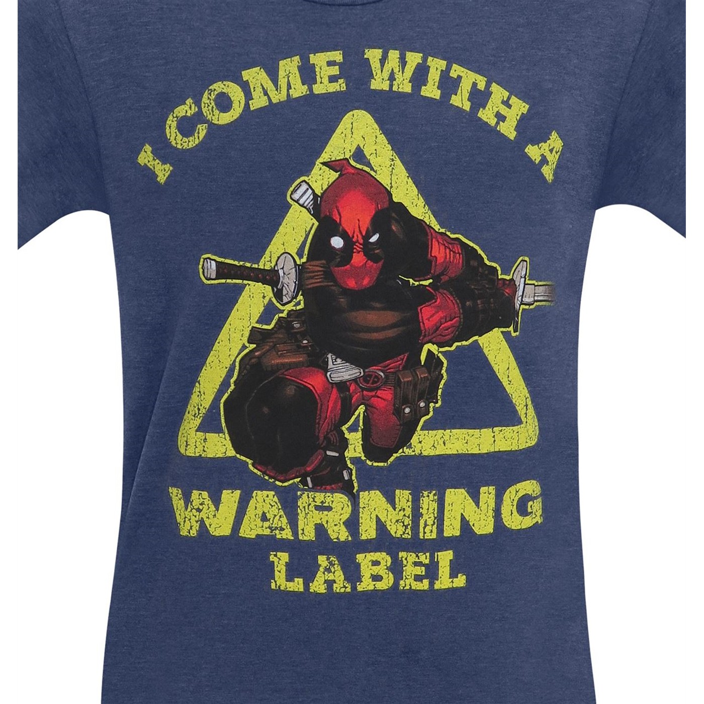 Deadpool Warning Label Men's T-Shirt