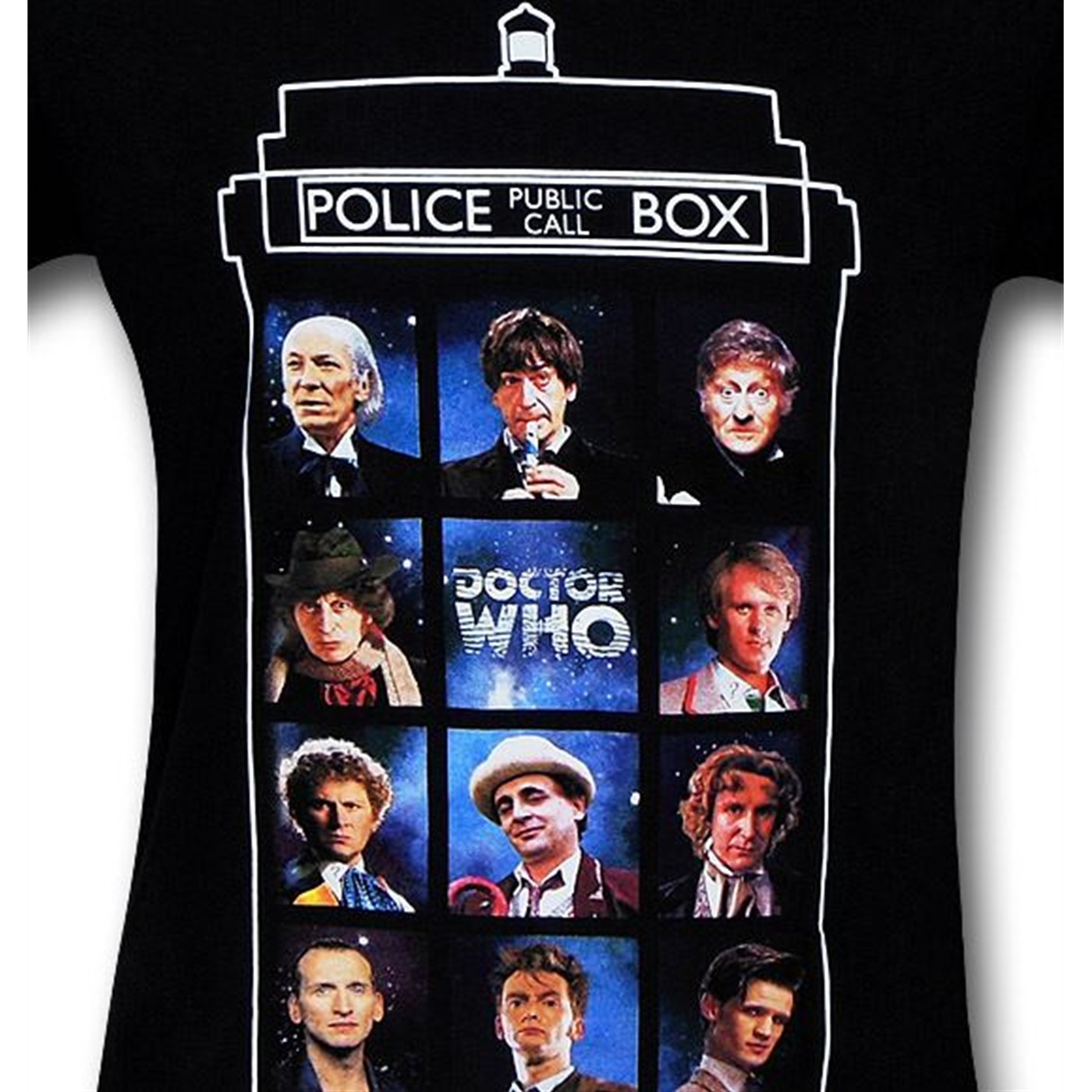 Doctor Who Doctors in the Tardis T-Shirt