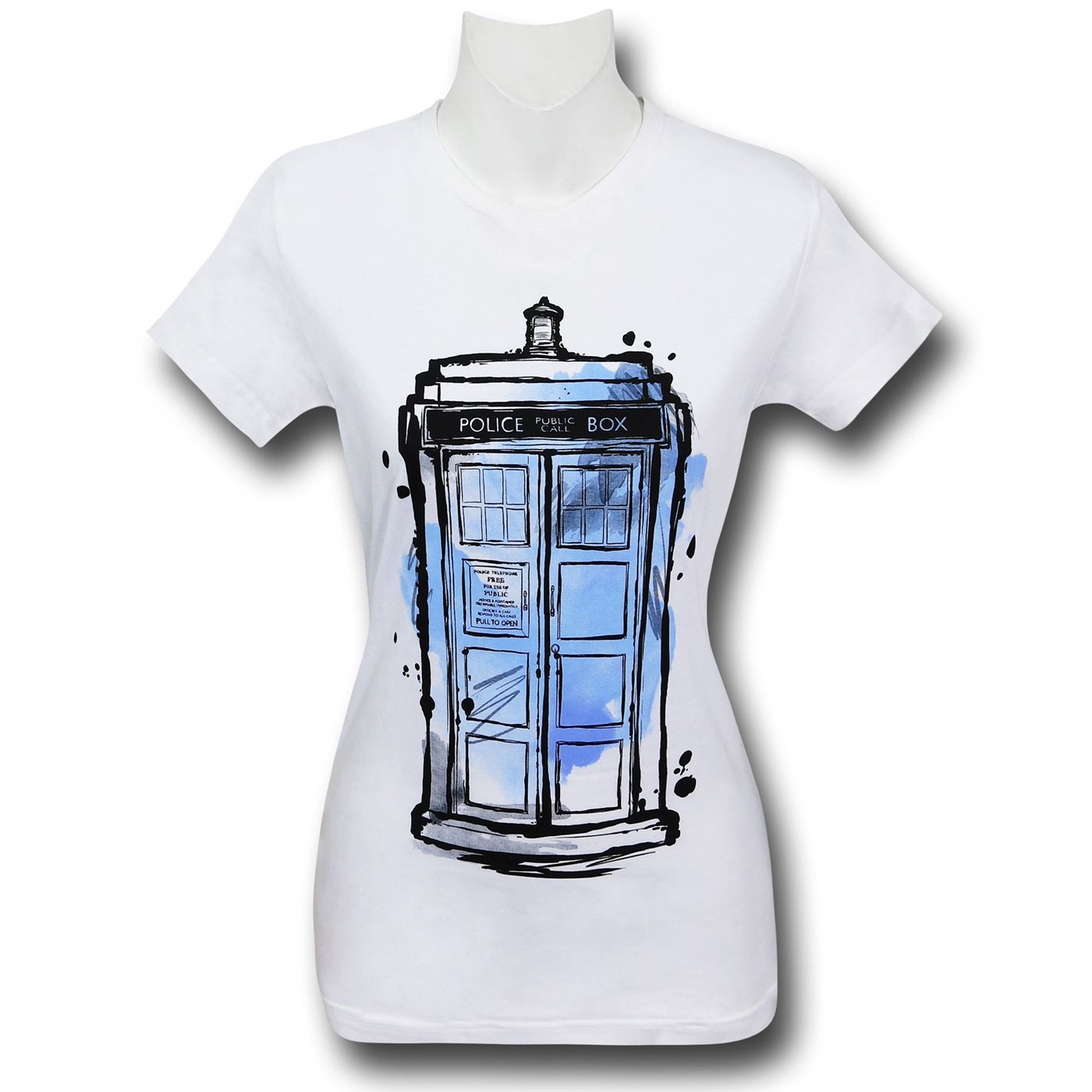 Doctor Who Ink Tardis Women's T-Shirt