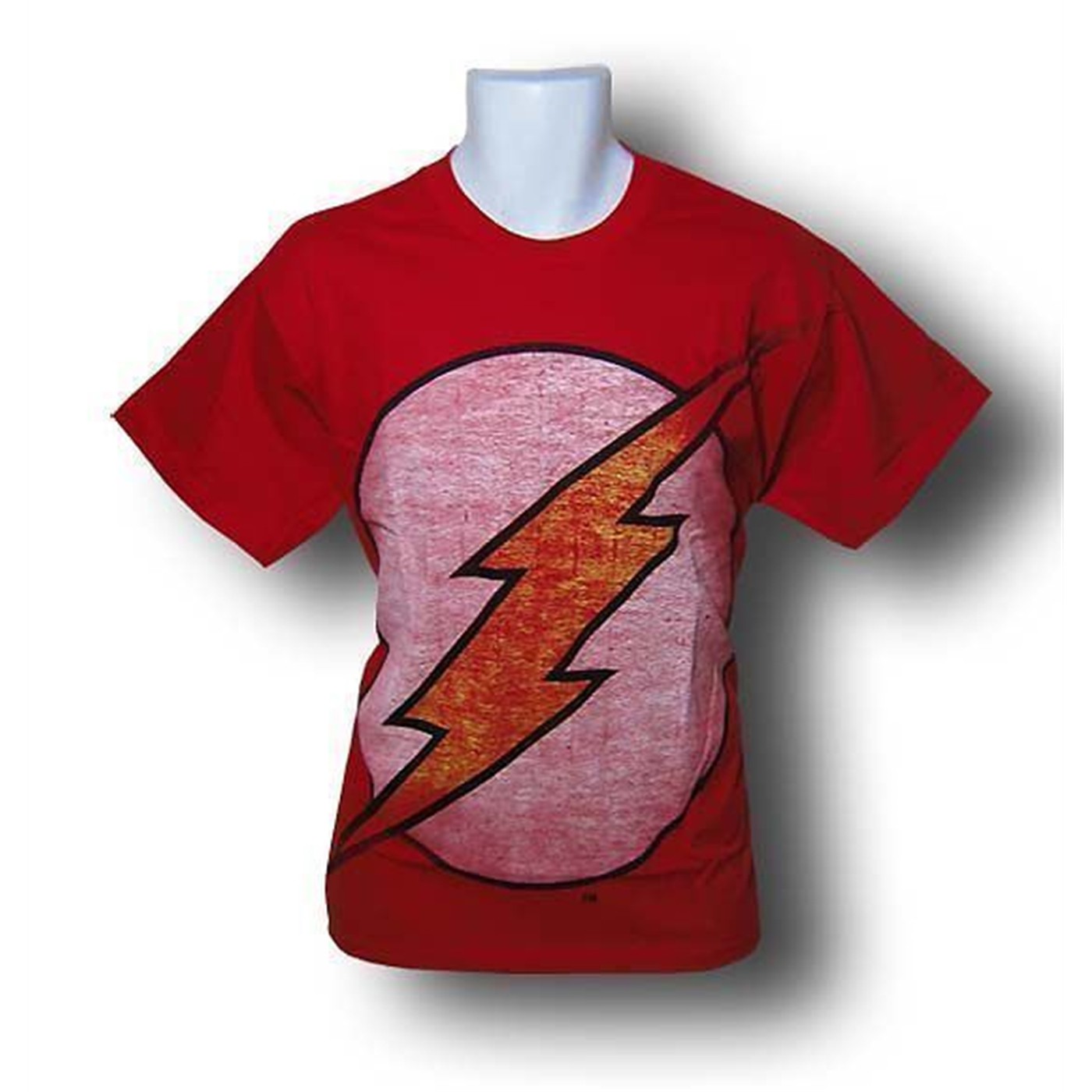 Flash Red Big Distressed Symbol T-Shirt