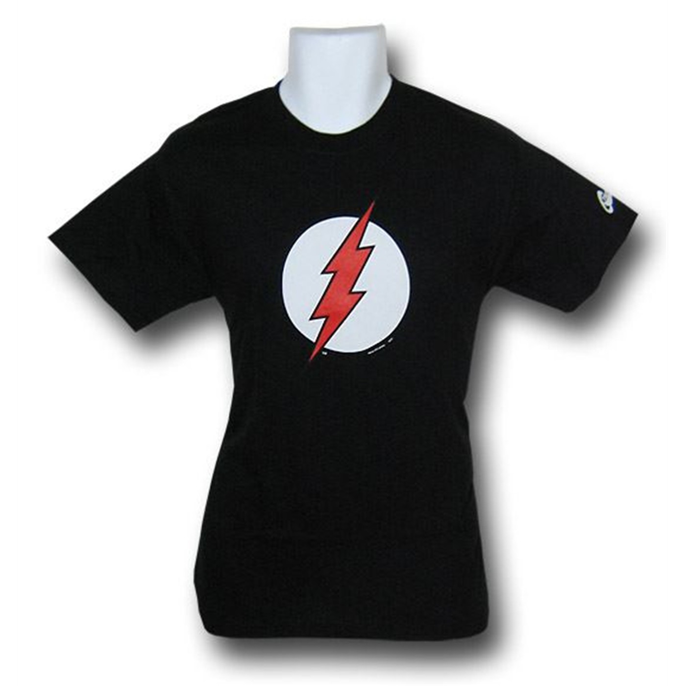 Flash Red Bolt Symbol Black T-Shirt