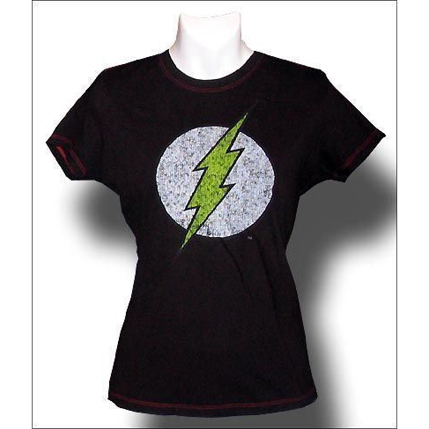The Flash Women's Distressed Chocolate T-Shirt