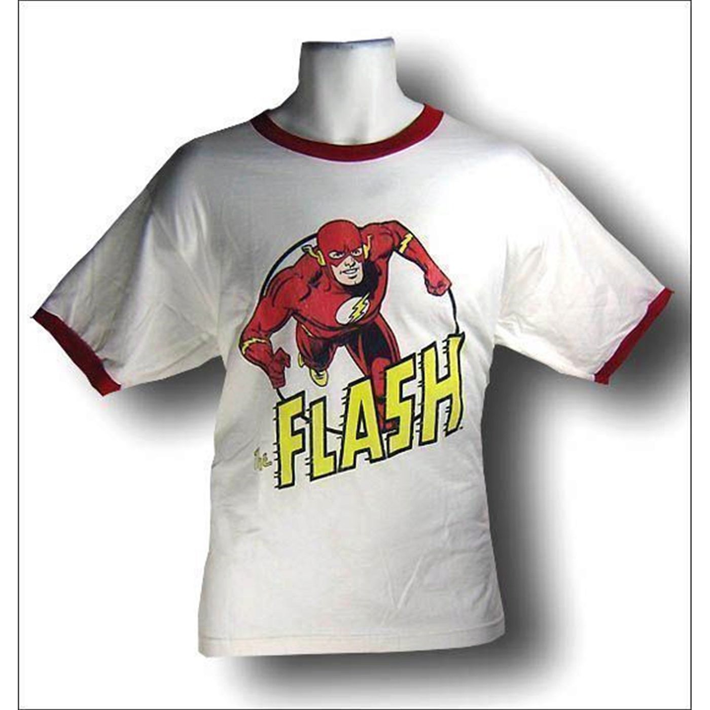 The Flash Distressed White Ringer T-Shirt