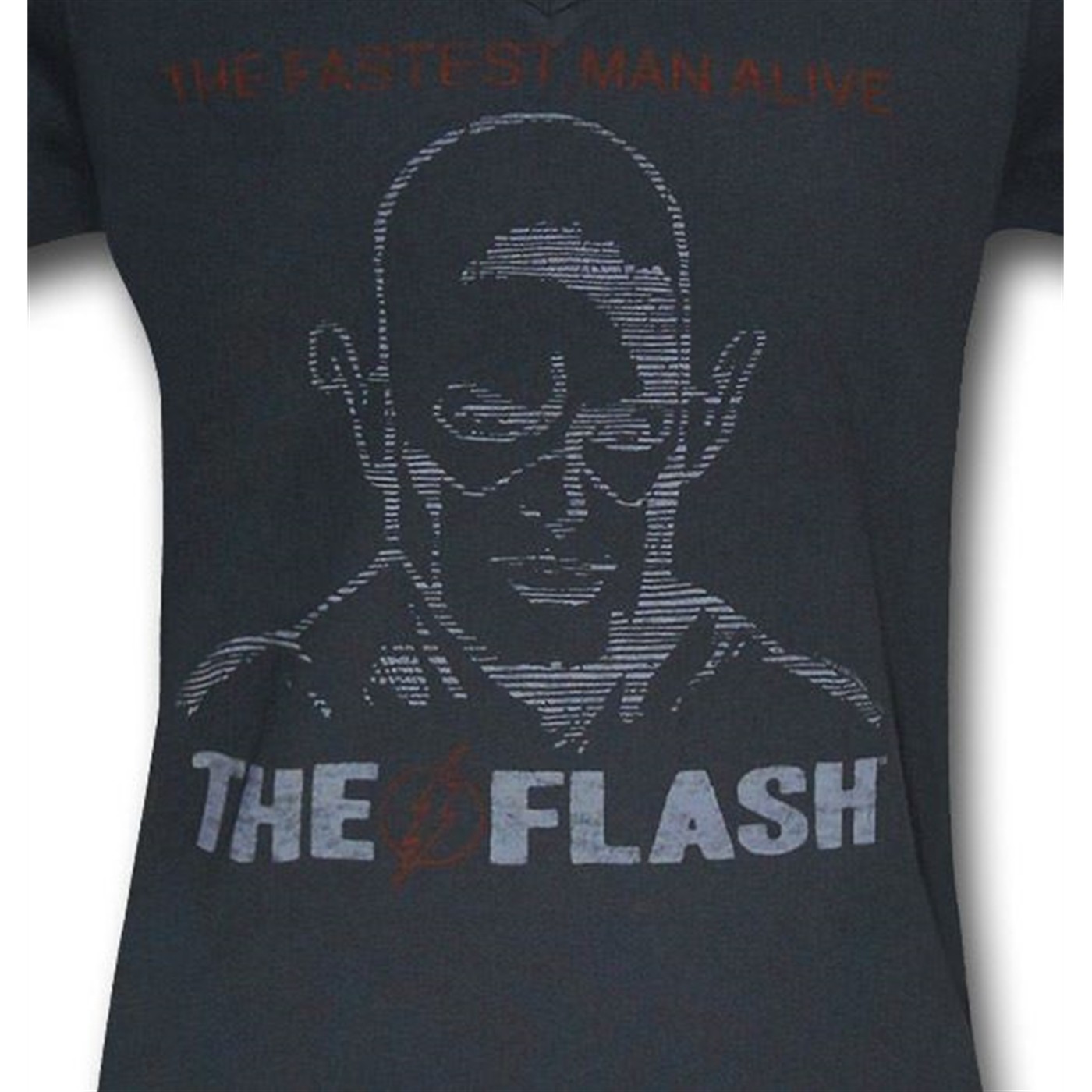 Flash Fastest Man Alive Sketch Junk Food V-Neck T-Shirt