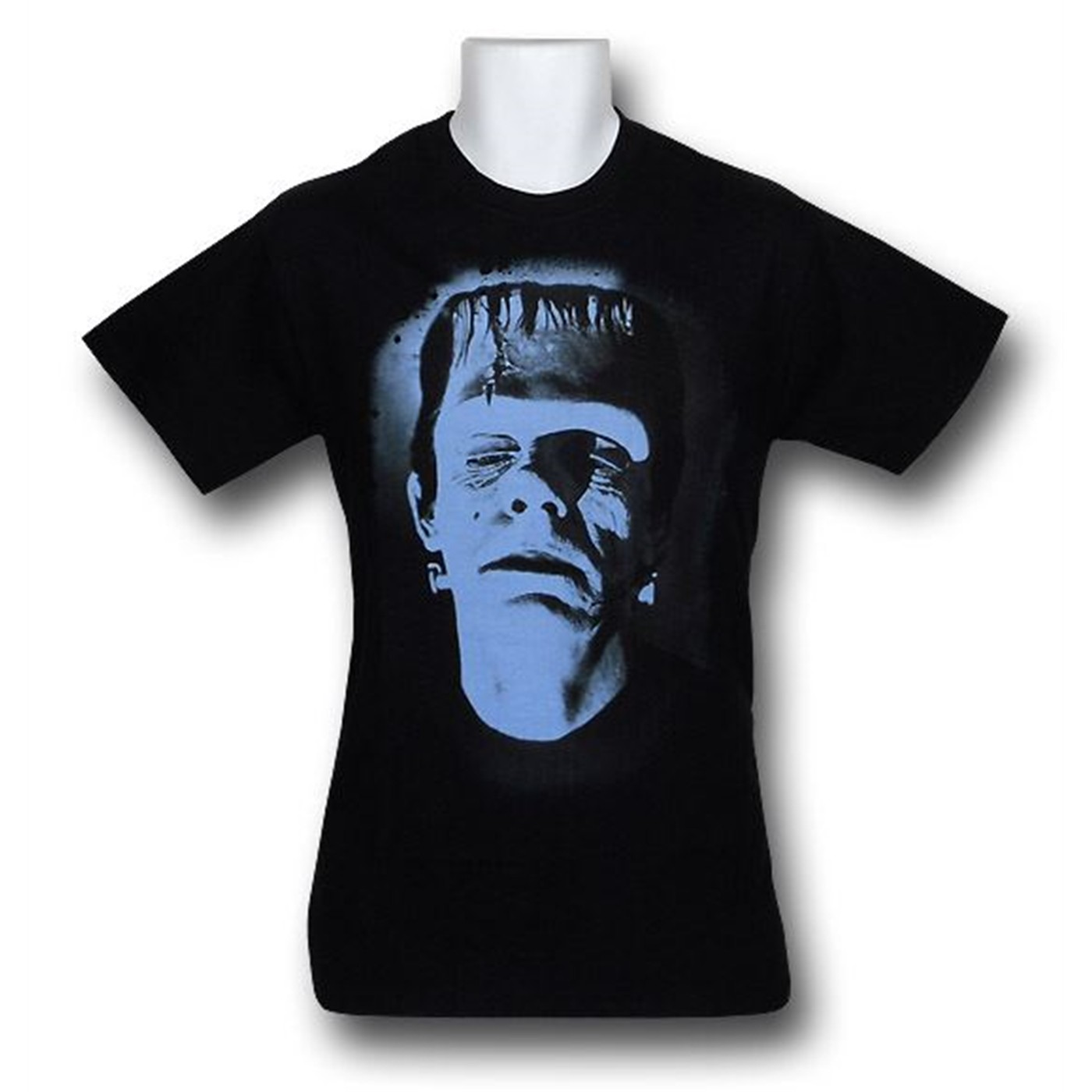 Frankenstein Big Blue Head Glow T-Shirt