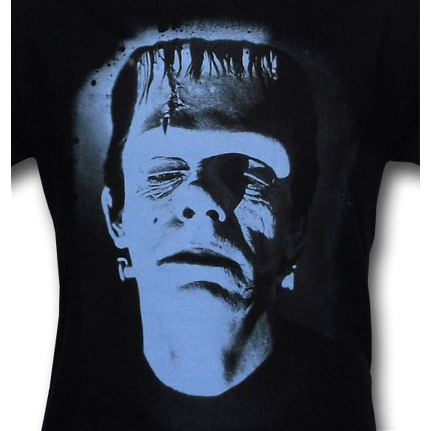 Frankenstein Big Blue Head Glow T-Shirt