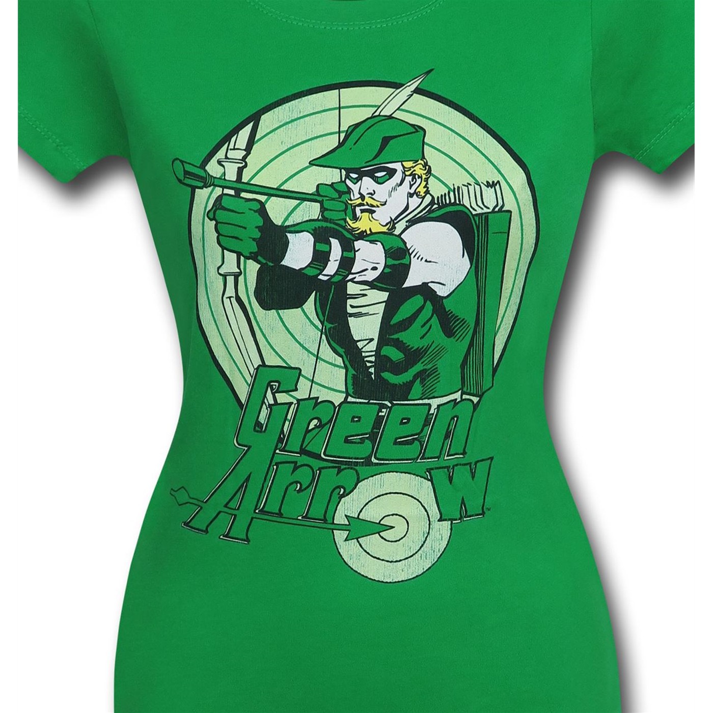 Green Arrow Bullseye Kelly Green Women's T-Shirt
