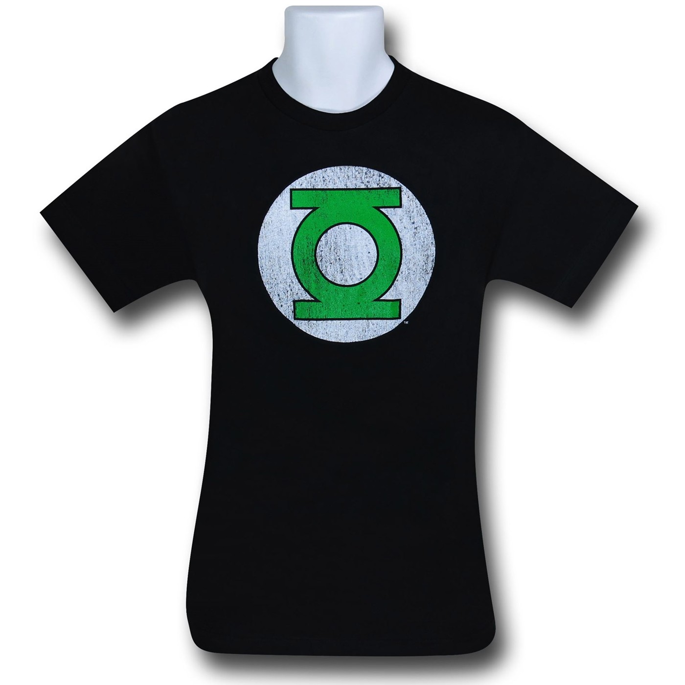 Green Lantern Distressed Symbol Black T-Shirt