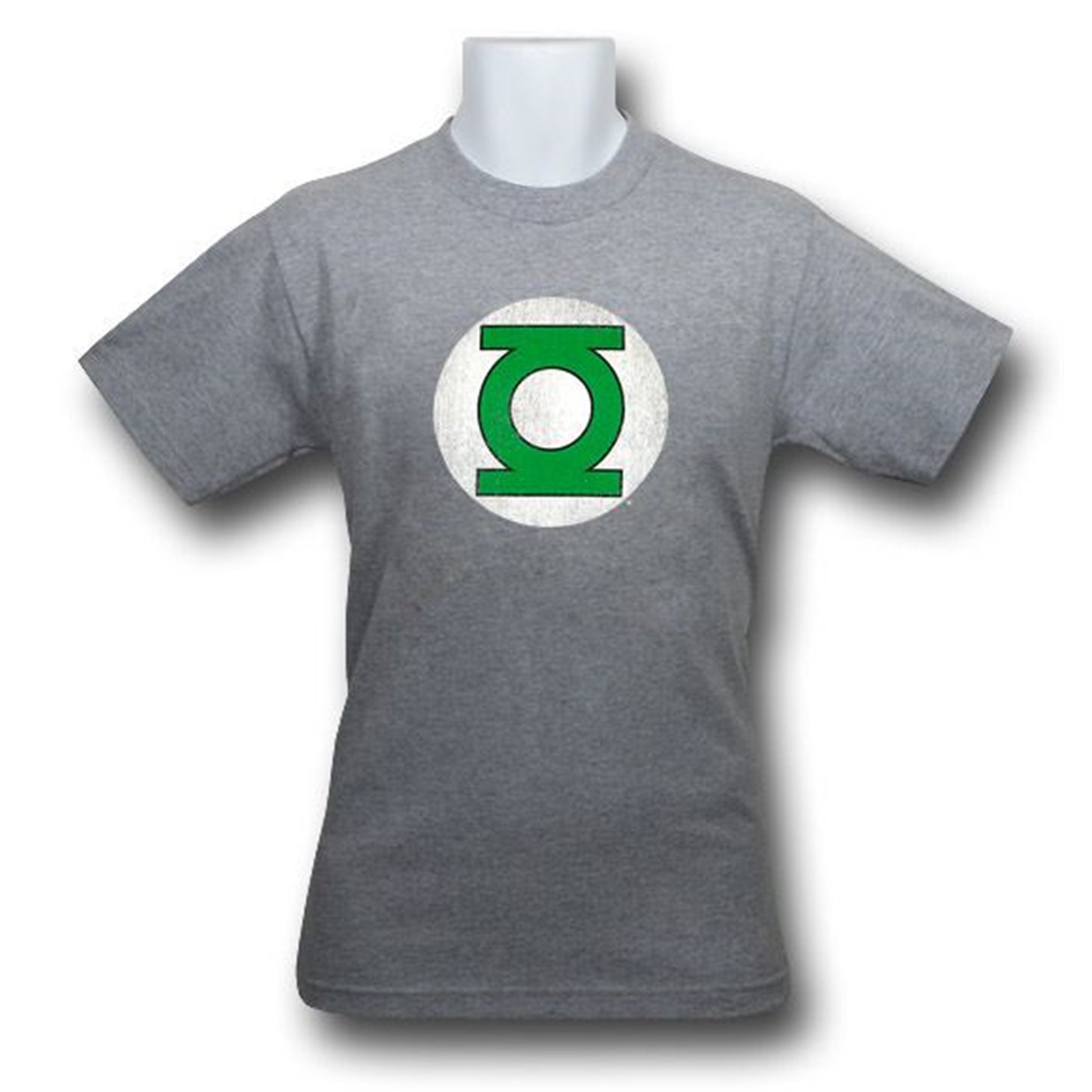 Green Lantern Distressed Heather Grey T-Shirt