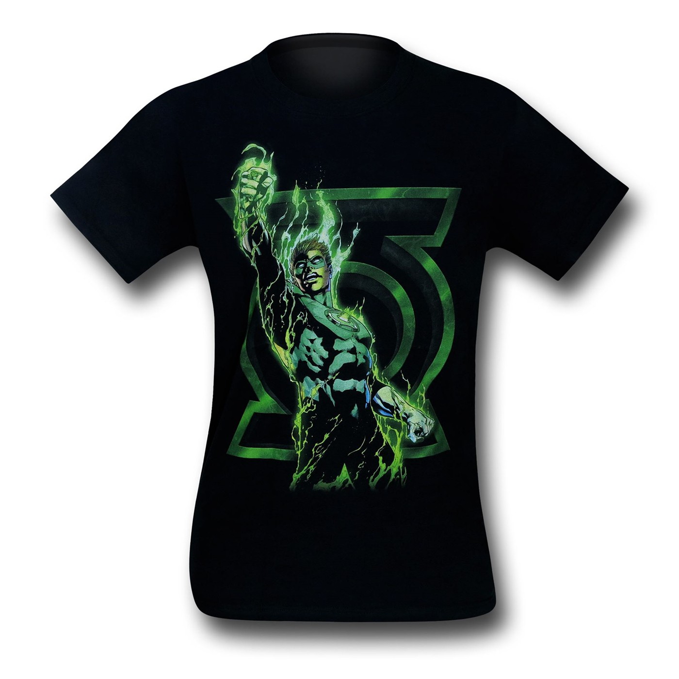 Green Lantern Fully Charged Black T-Shirt